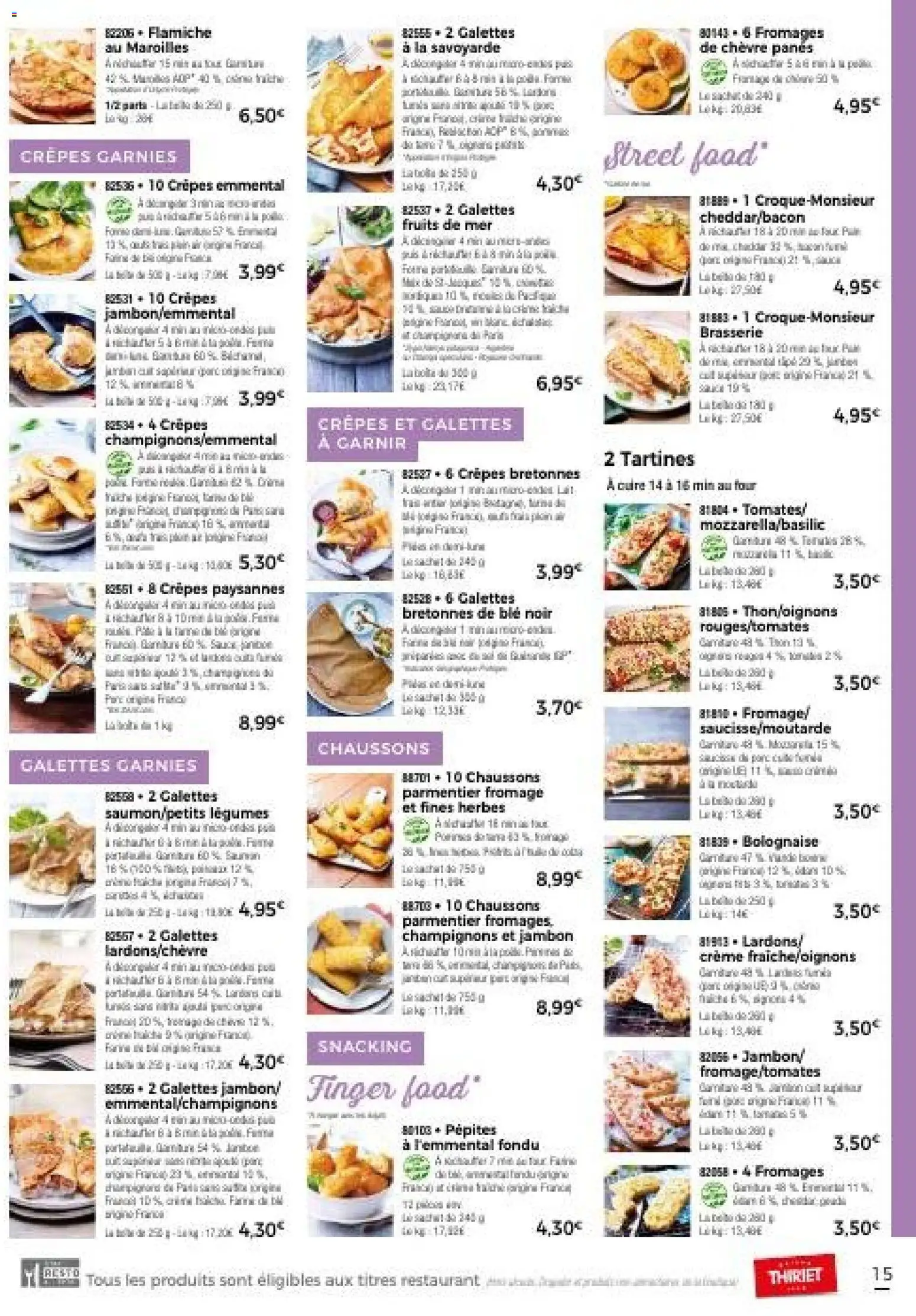 {H1} | Page: 18 | Produits: Fruits de mer, Fromage, Saucisse, Saumon