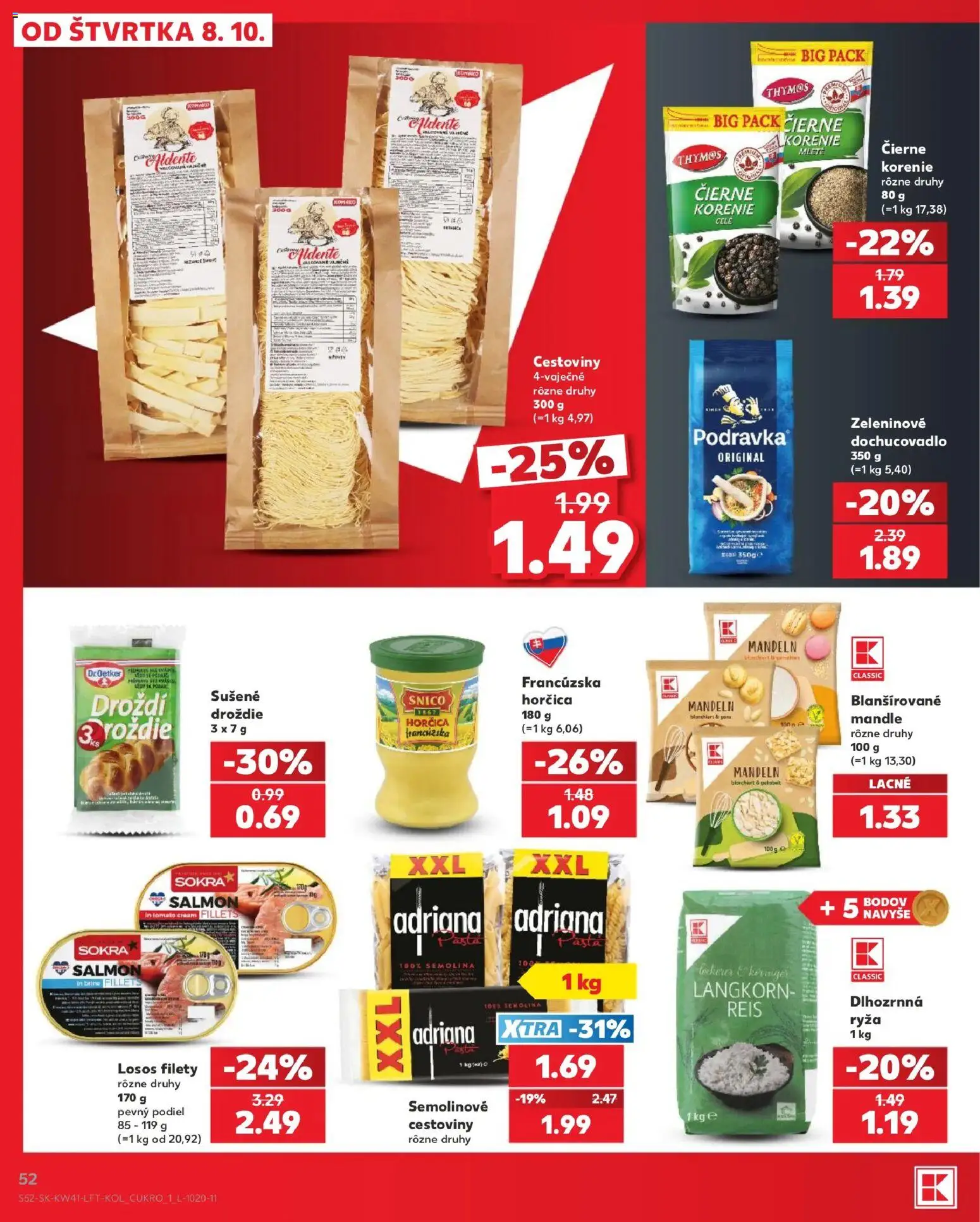 Kaufland SK akciós ujság - amely érvényes a következő dátumtól: 2026.10.08. | Oldal: 52
