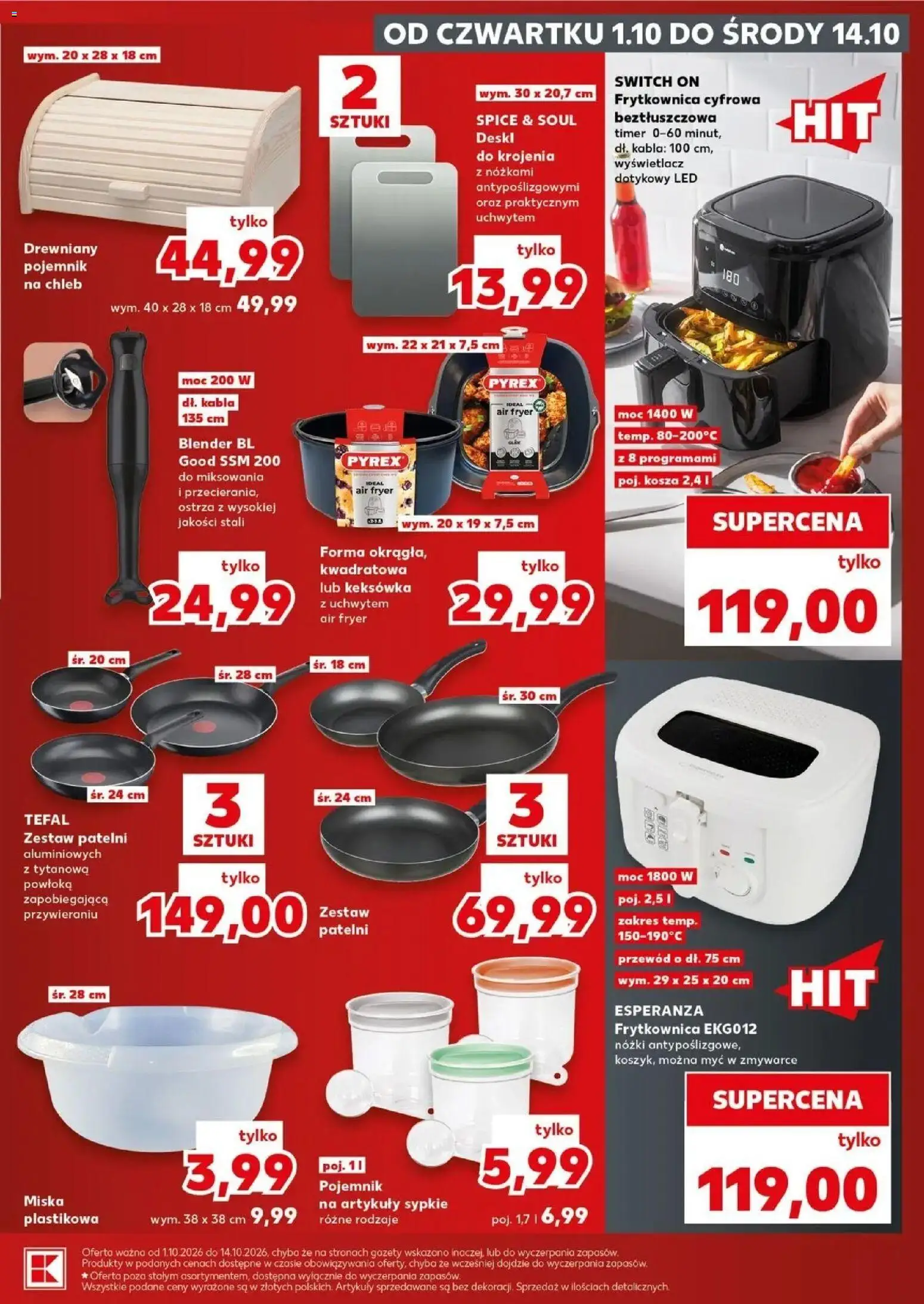 Kaufland gazetka - Złap Okazje od 01.10.2026 - od jutra PDF | Strona: 13 | Produkty: Frytkownica, Gazety, Chleb, Tefal