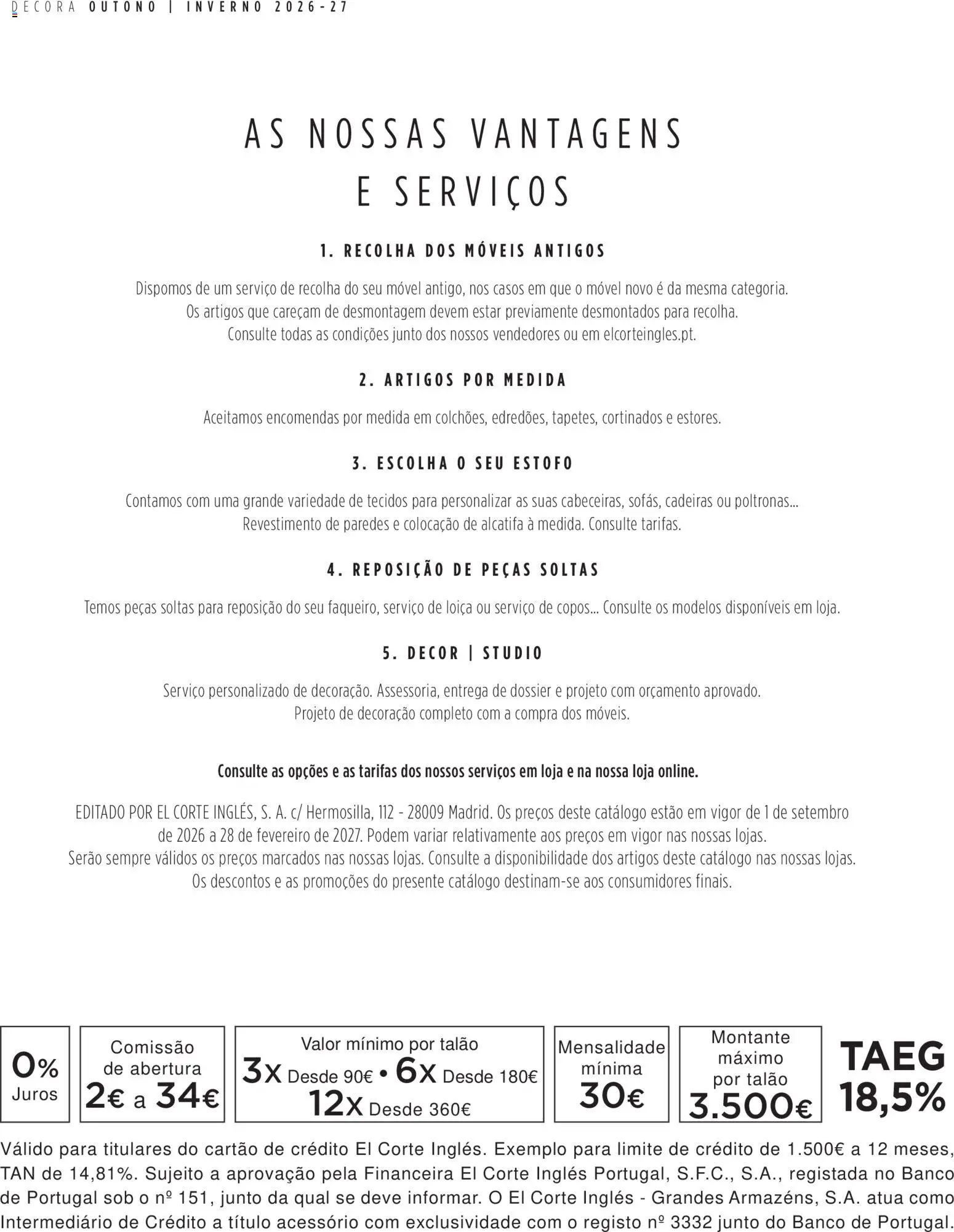El Corte Ingles folheto Decora │ válido de 16/10/2026 | Página: 4 | Produtos: Copos, Cadeiras, Banco, Decoração