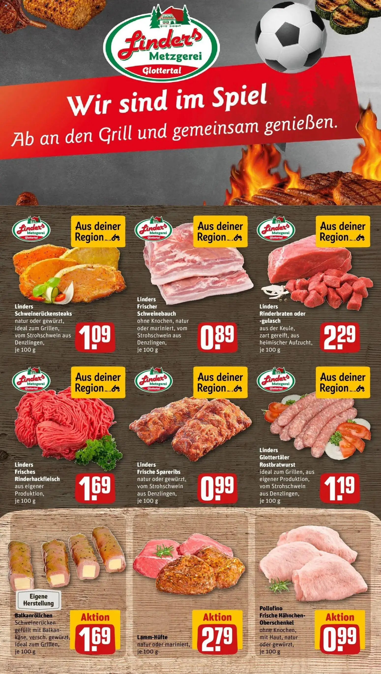Rewe Prospekt Gutach / Bleibach – gültig ab 05.07.2026 | Seite: 10 | Produkte: Spiel, Rinderbraten, Hahnchen, Schweinerucken