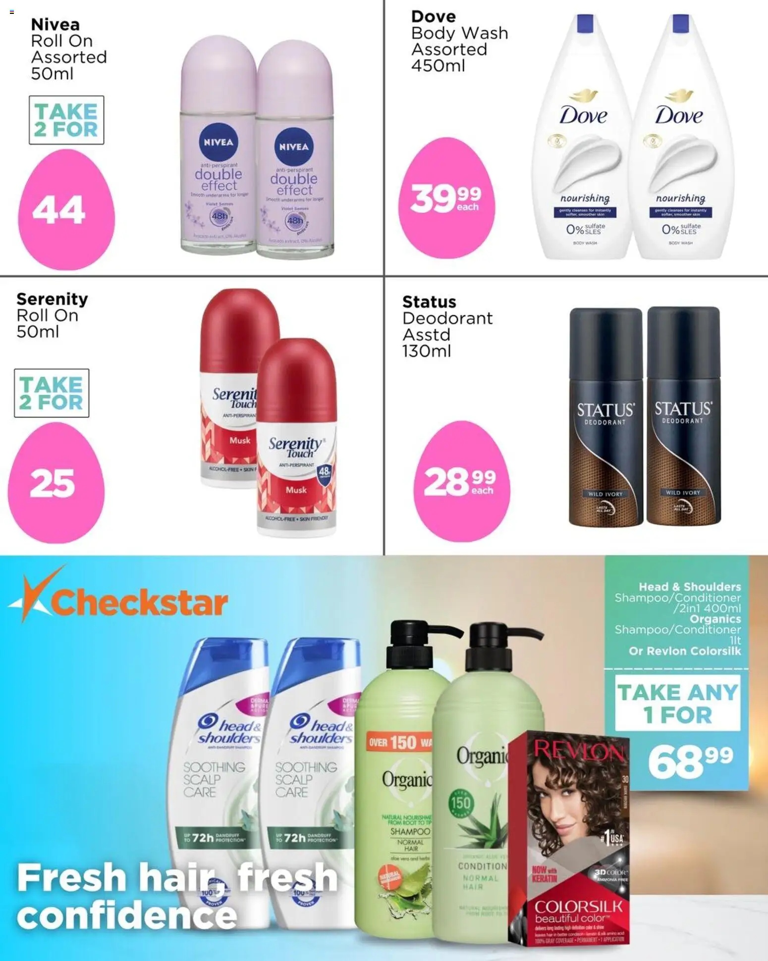 New Check Star catalogue – valid from 08/04/2026 | Page: 8 | Products: Shampoo, Deodorant, Antiperspirant, Herbs