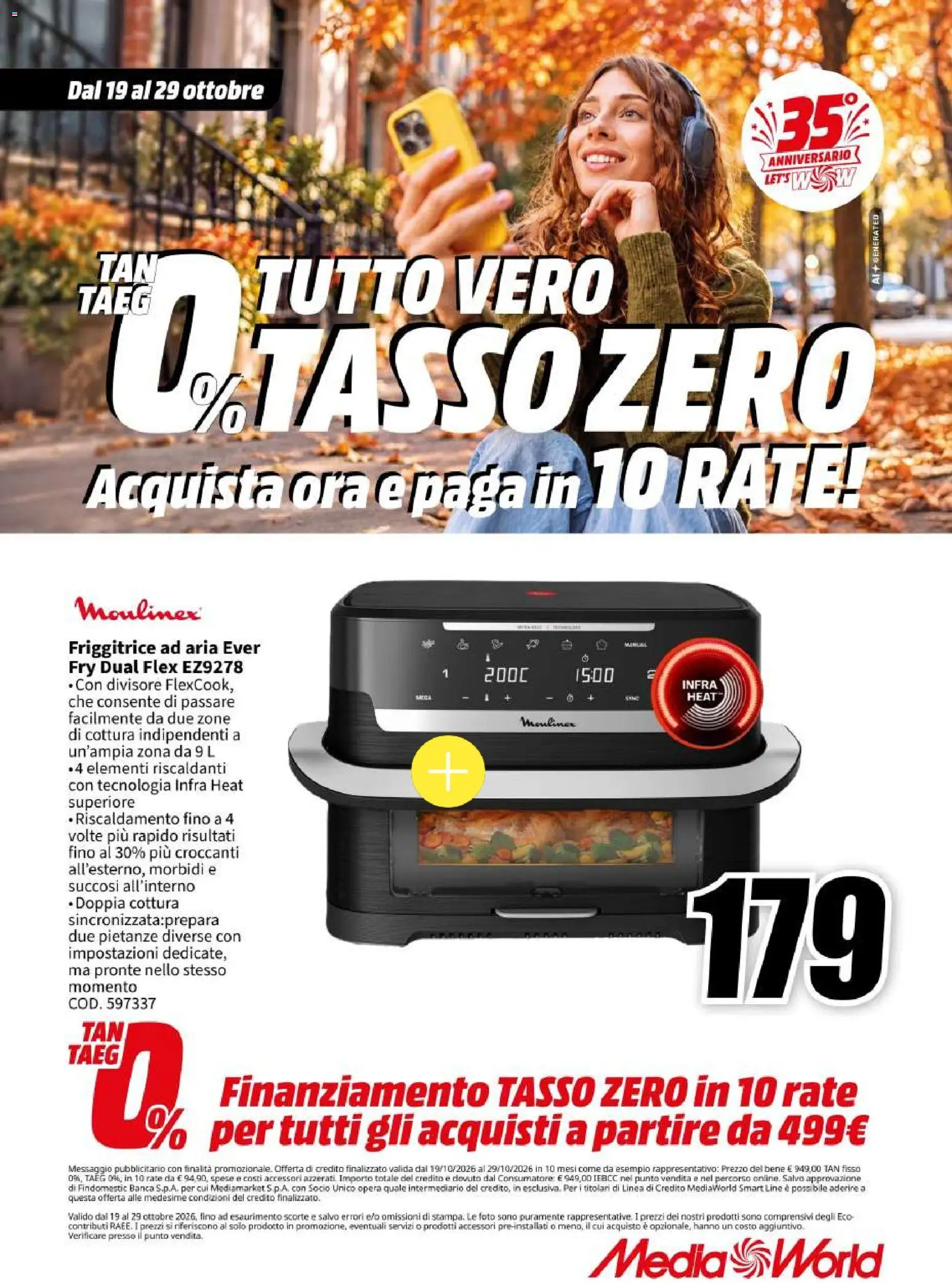Volantino Media World del 19/10/2026 | Pagina: 74 | Prodotti: Friggitrice ad aria, Friggitrice