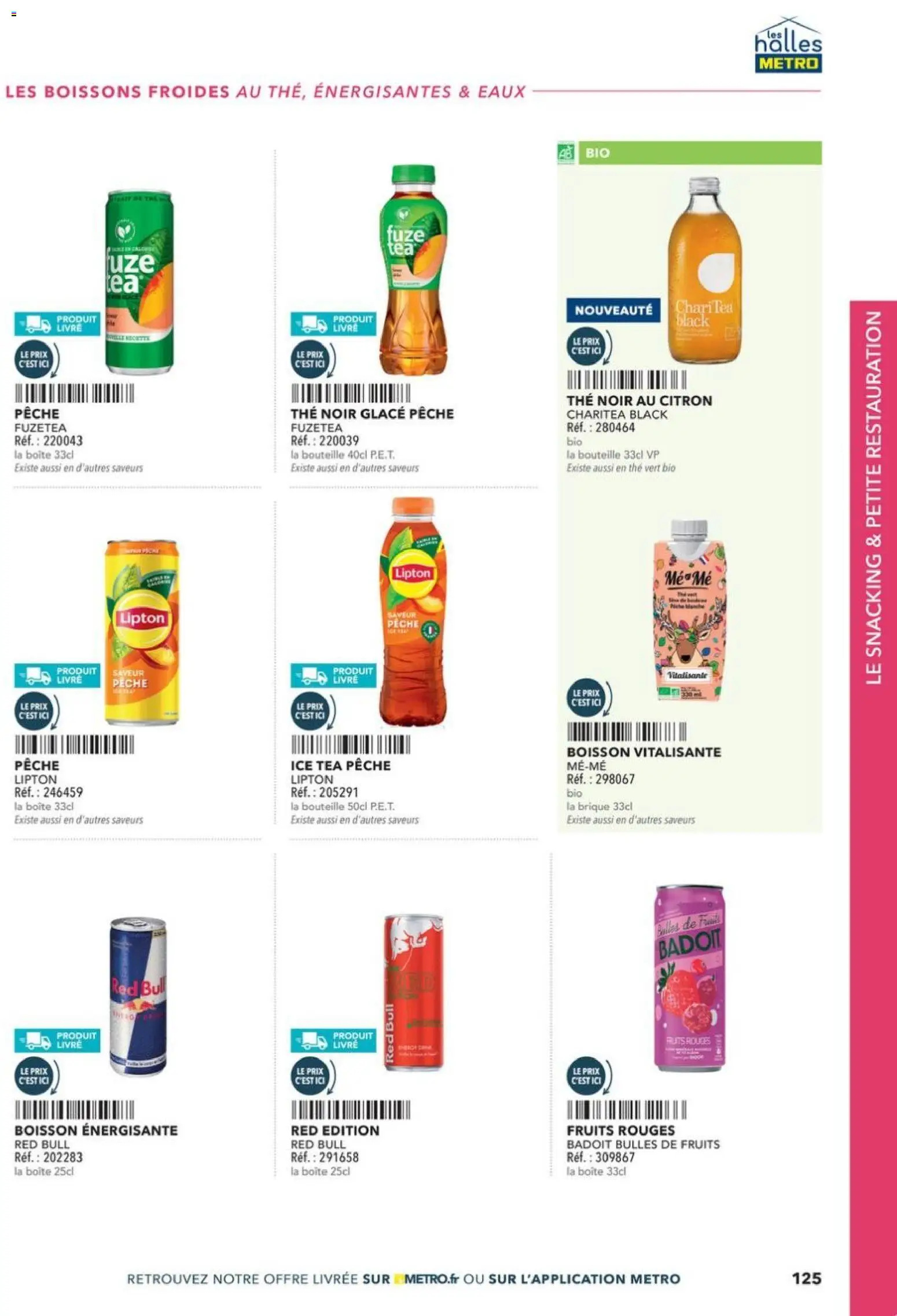 {H1} | Page: 125 | Produits: Citron, Badoit, Pêche, Red bull