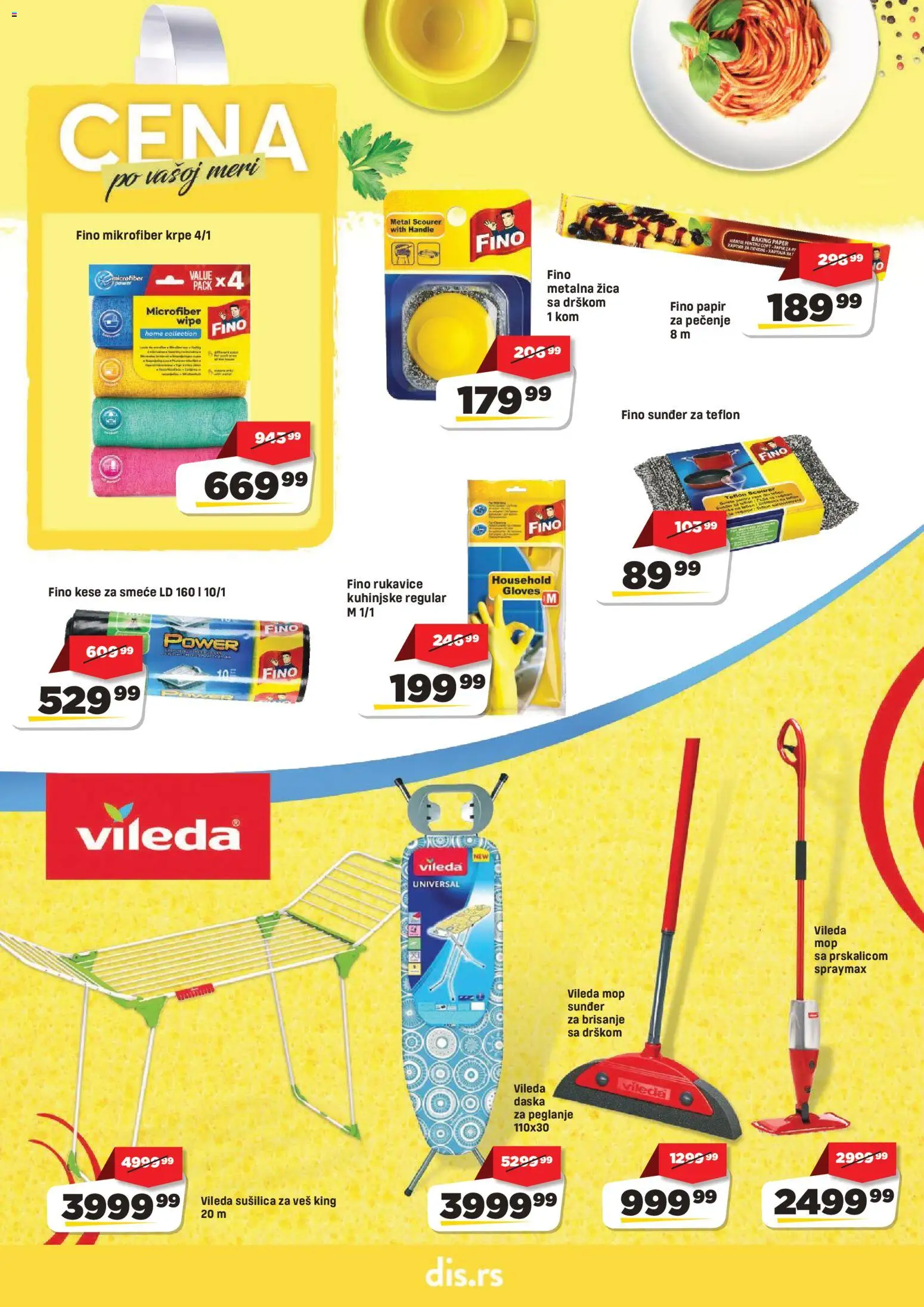 DIS katalog - važi od 30.07.2026 | Strana: 20 | Proizvode: Rukavice, Daska za peglanje, Vileda, Sušilica za veš
