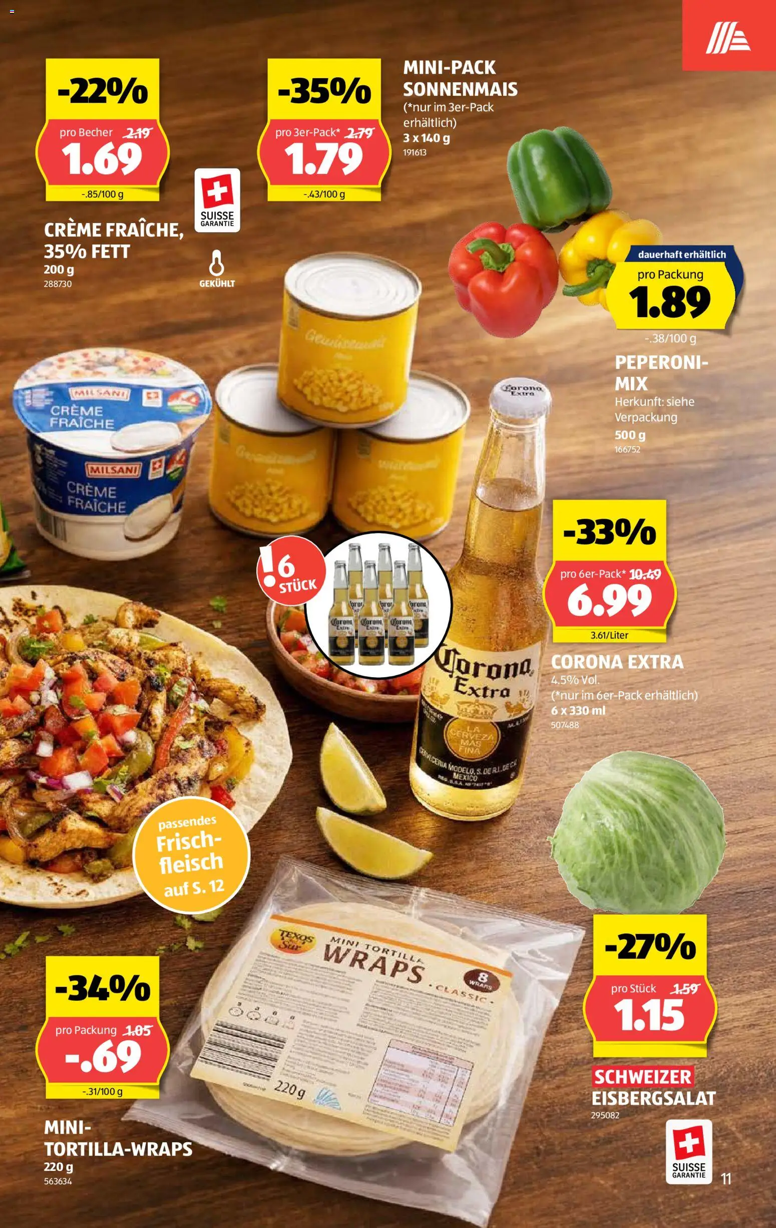 Aldi aktionen – gültig ab 23.07.2026 | Seite: 11 | Produkte: Corona Extra, Creme
