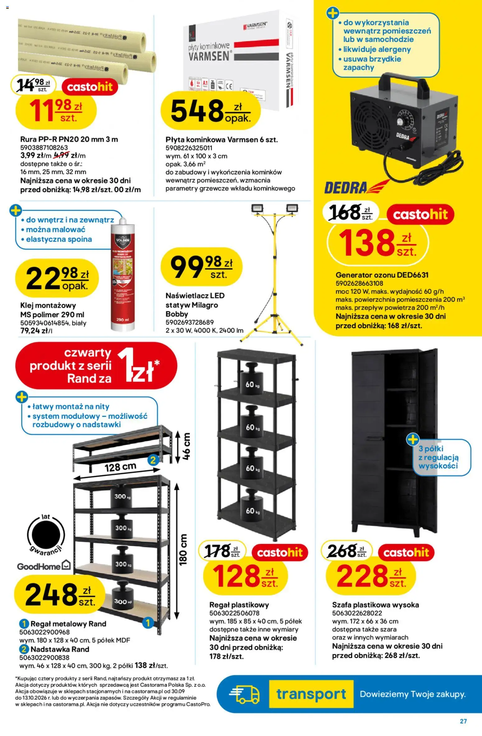 Castorama gazetka od 30.09.2026 | Strona: 27 | Produkty: Regał metalowy, Regał plastikowy, Szafa, Regał