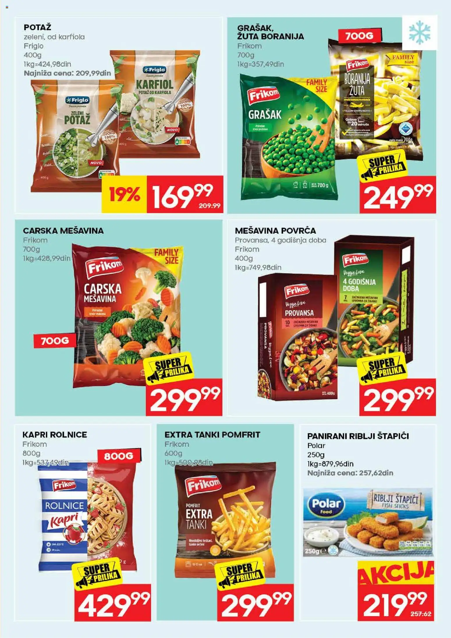 Roda katalog - važi od 30.07.2026 | Strana: 15 | Proizvode: Boranija, Grašak, Riblji štapići, Mešavina povrća