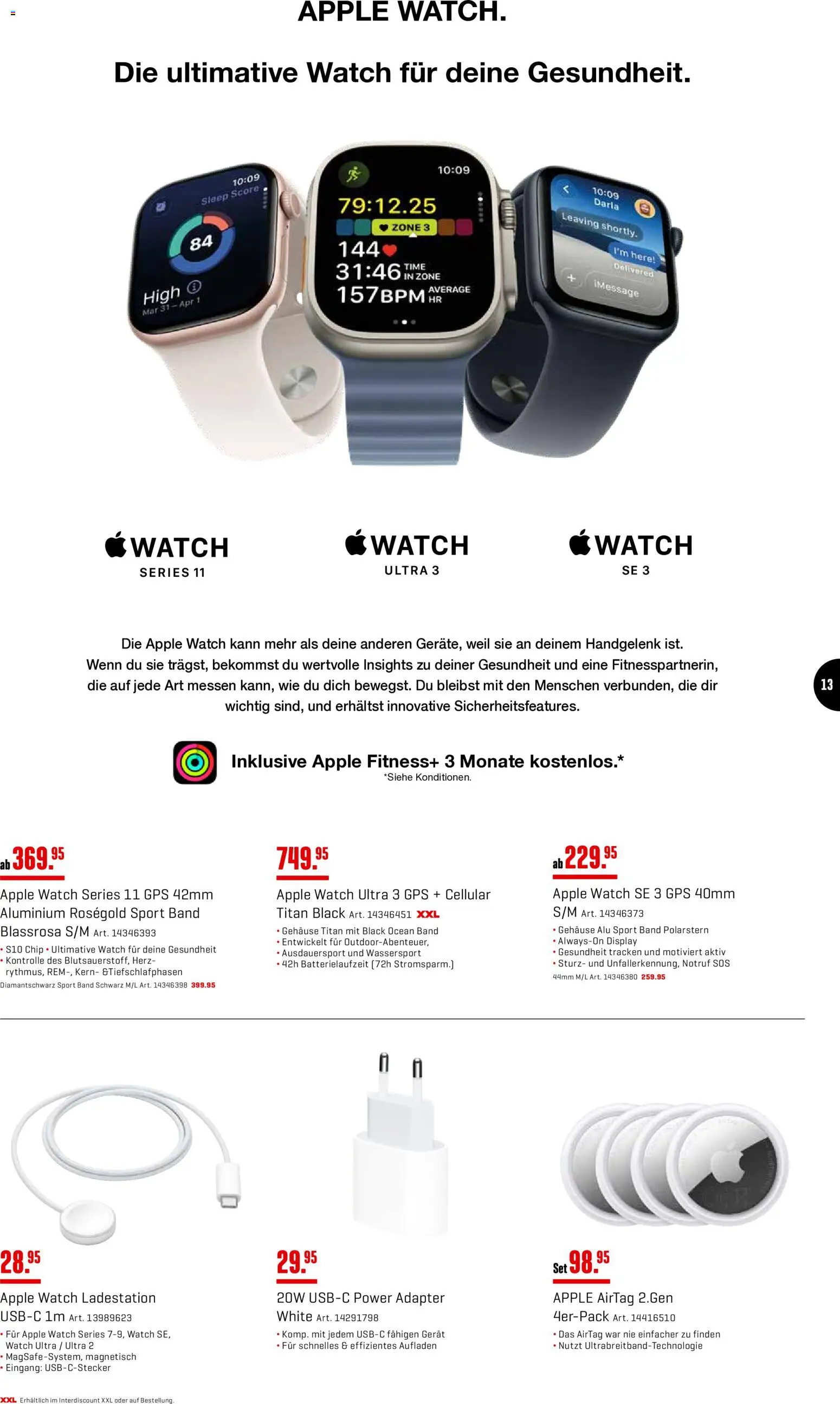 Interdiscount aktionen Wochen Knaller – gültig ab 11.05.2026 | Seite: 13 | Produkte: Apple, Adapter, Apple Watch