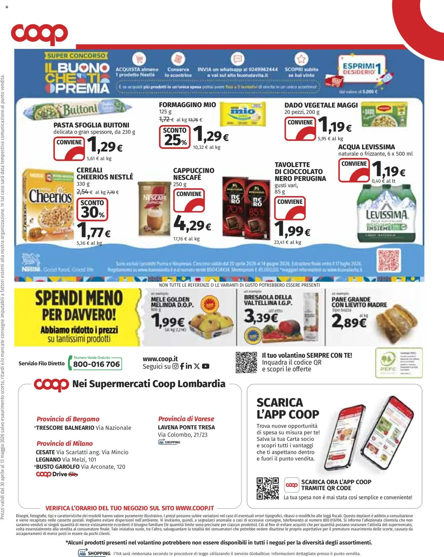 Volantino COOP del 30.04.2026 | Pagina: 17 | Prodotti: Mele, Cereali, Pasta sfoglia, Pasta