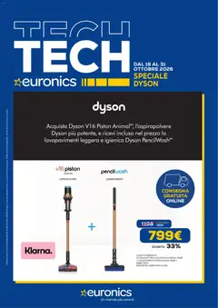 Anteprima del volantino Euronics volantino Dyson valido a partire dal 19/10/2026