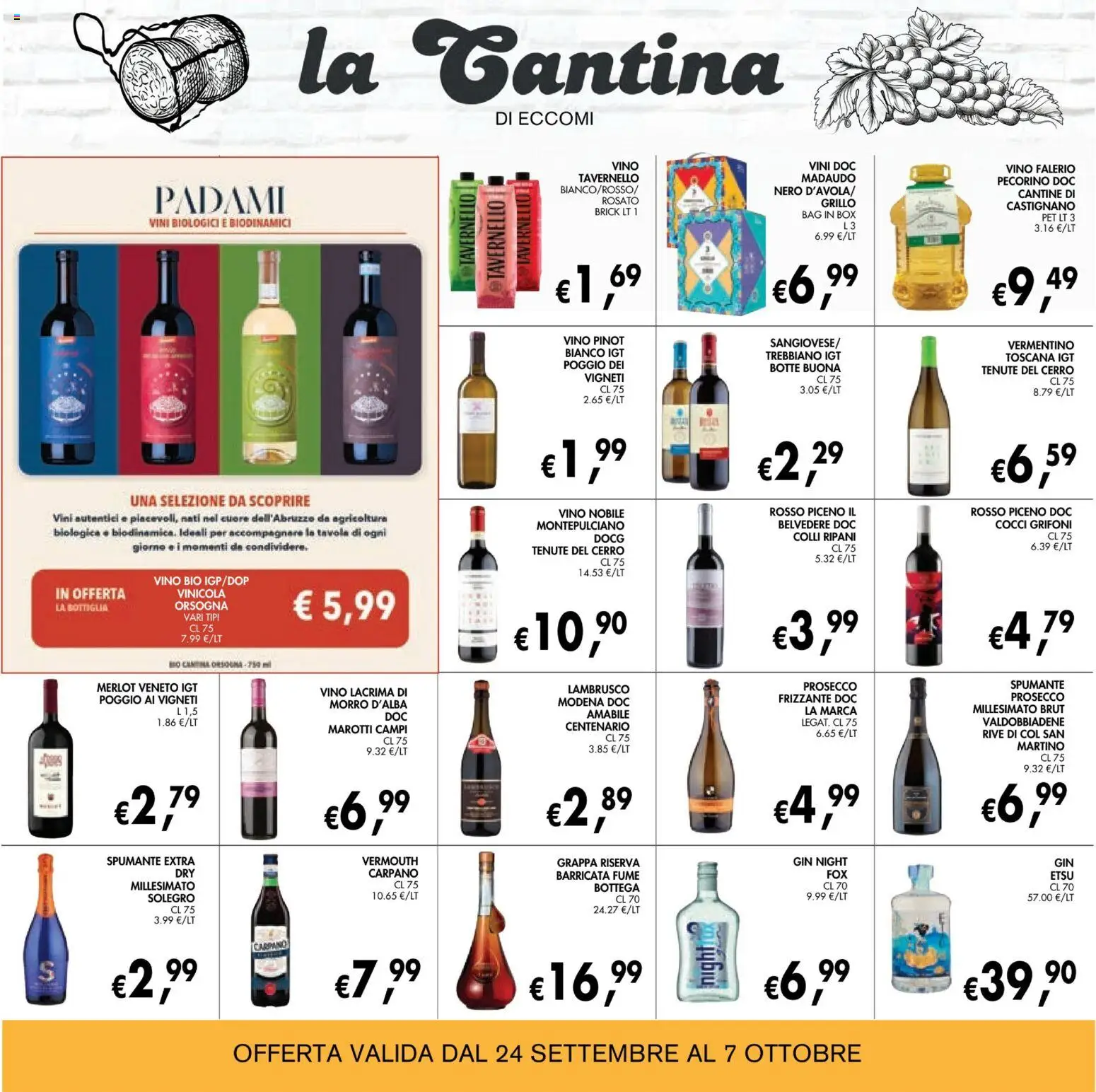 Volantino Coal del 24/09/2026 | Pagina: 22 | Prodotti: Gin, Vino, Grappa, Lambrusco