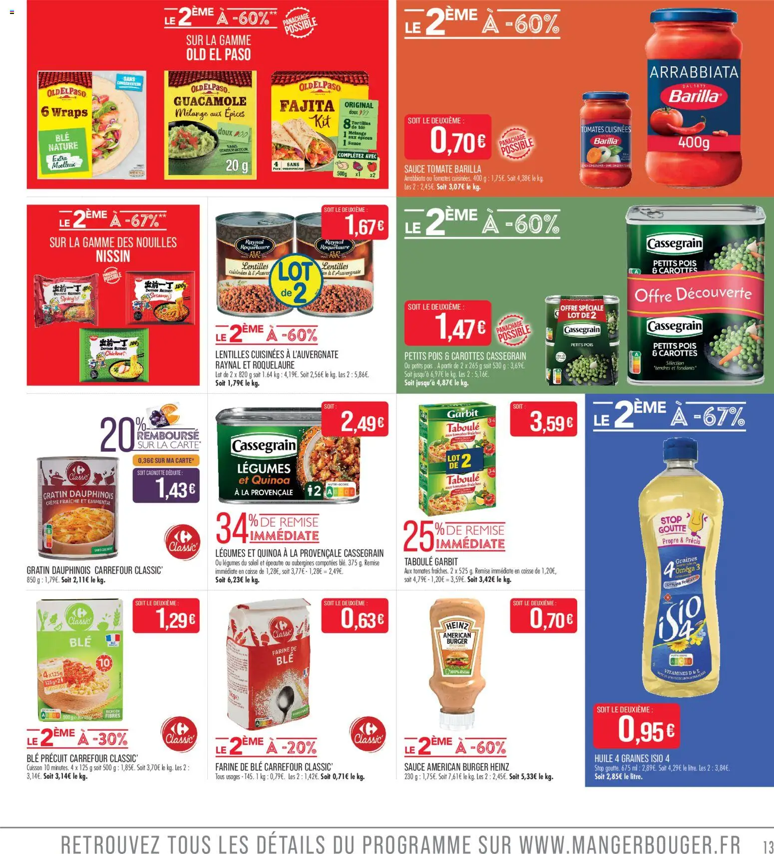 {H1} | Page: 13 | Produits: Farine de ble, Farine, Emmental, Huile