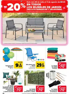 Vista previa Silla playera baja Beach, Silla playera baja Beach Reclinable 5 posiciones válido desde el 28/07/2026 | Página: 67 | Productos: Muebles, Galette de chaise, Silla, Muebles de jardín