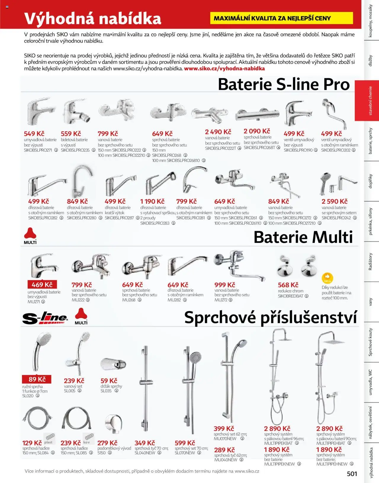 Siko koupelny katalog Koupelny 2025/2026 od 14.10.2025 | Strana: 254 | Produkty: Sprchová hadice, Hadice, Wc, Baterie