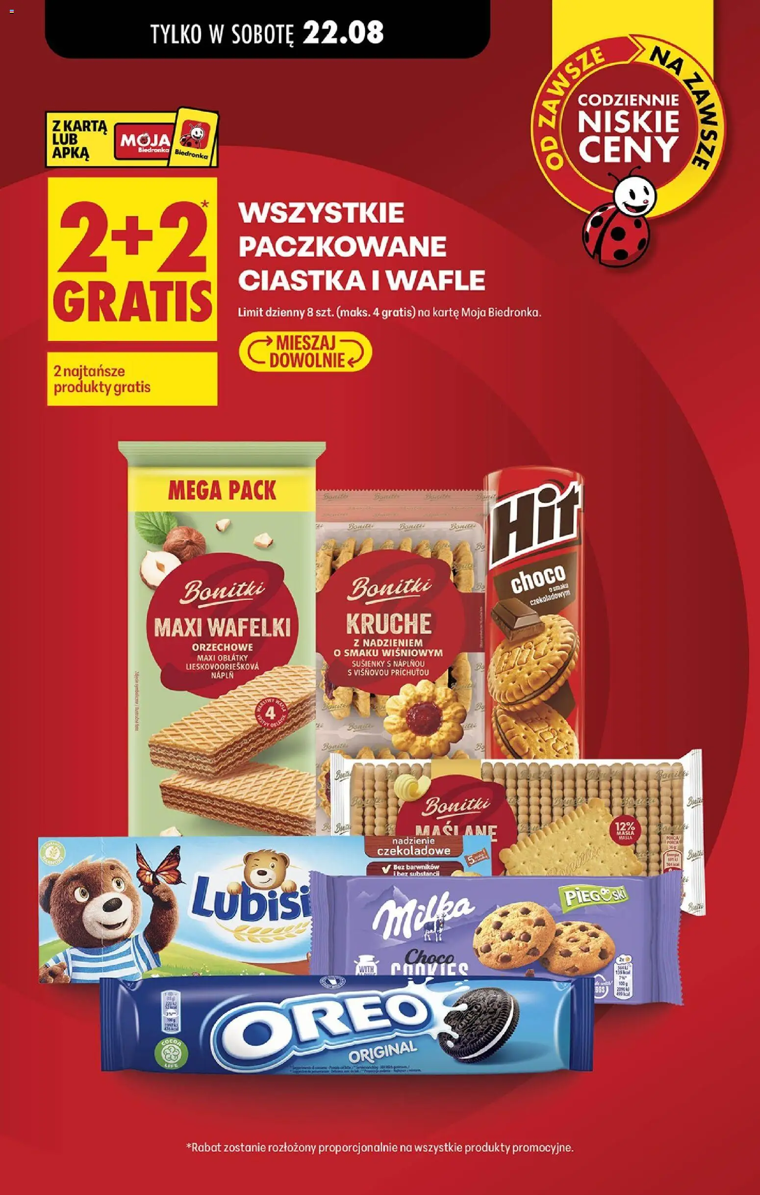 Biedronka Polsko leták - Najtańsza sobota od 22.08.2026 | Strana: 4 | Produkty: Milka, Oreo
