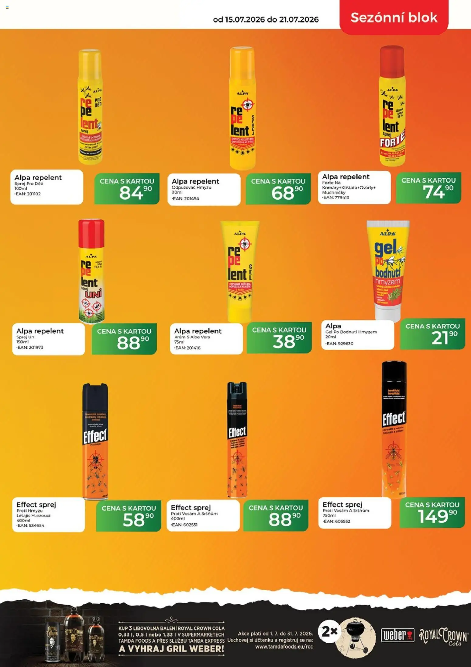 Tamda Foods leták od 15.07.2026 | Strana: 7 | Produkty: Krém, Blok, Aloe vera, Repelent