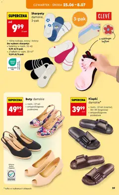 Pogląd oferty "Buty damskie, rozm.: 37-40, antypoślizgowa podeszwa" - ważna od 20.06.2026 | Strona: 31 | Produkty: Skarpety, Baleriny, Buty, Klapki