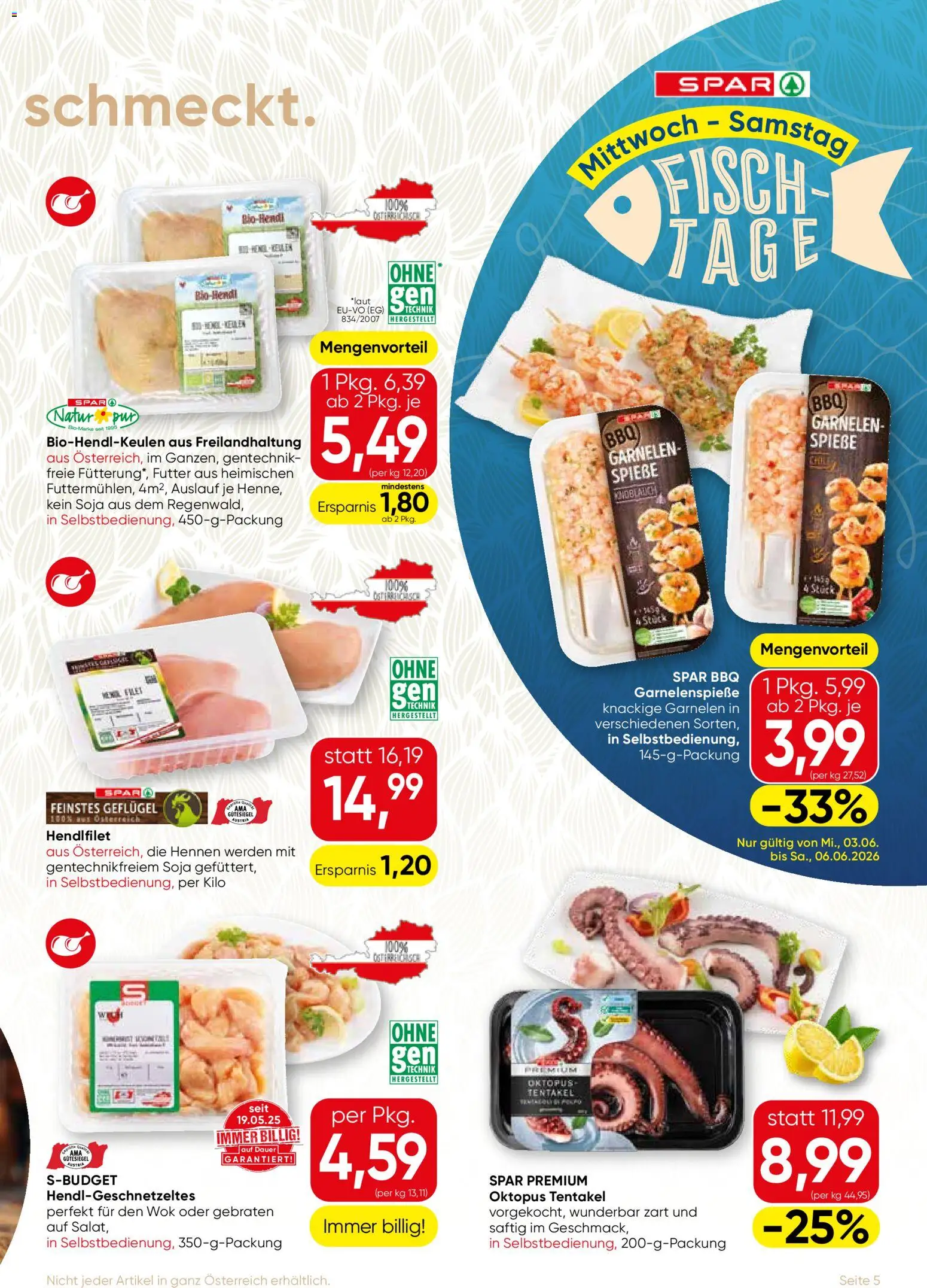 SPAR Gourmet Flugblatt gültig ab 03.06.2026 | Seite: 5 | Produkte: Fisch