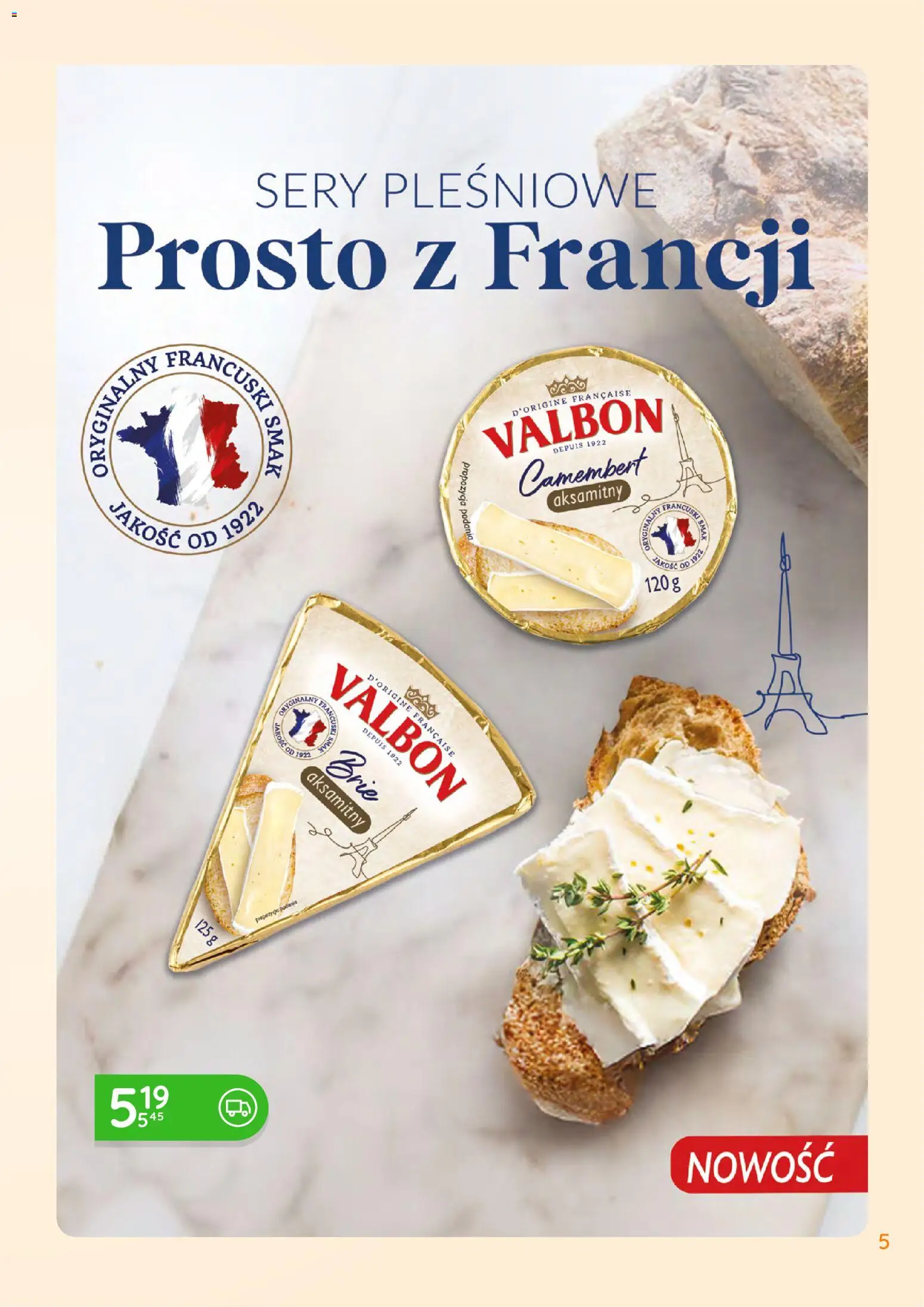 Eurocash gazetka - Oferta Handlowa od 24.08.2026 | Strona: 5 | Produkty: Camembert, Sery, Sery pleśniowe