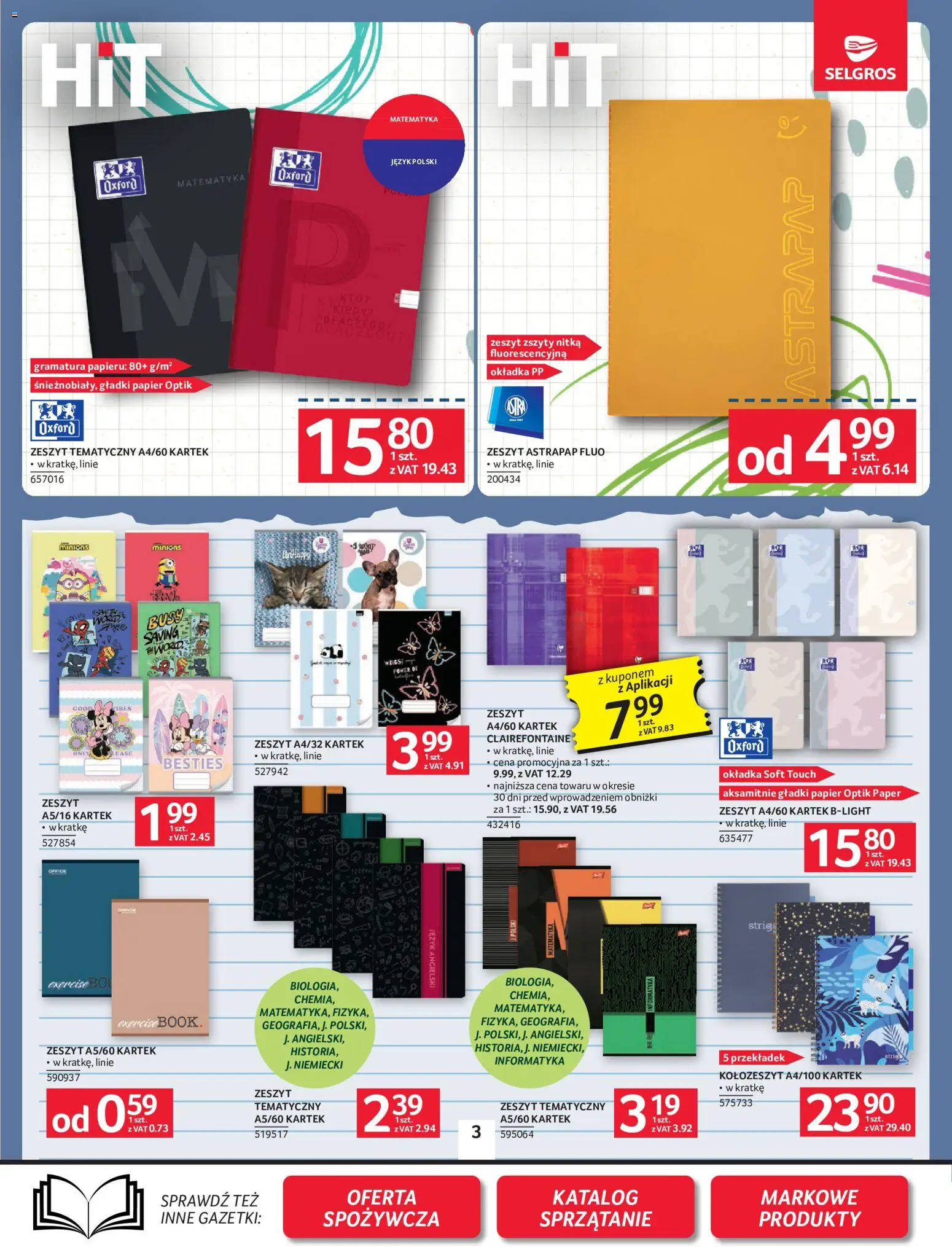 Selgros cash&carry gazetka - Oferta przemysłowa od 27.08.2026 | Strona: 4 | Produkty: Zeszyt