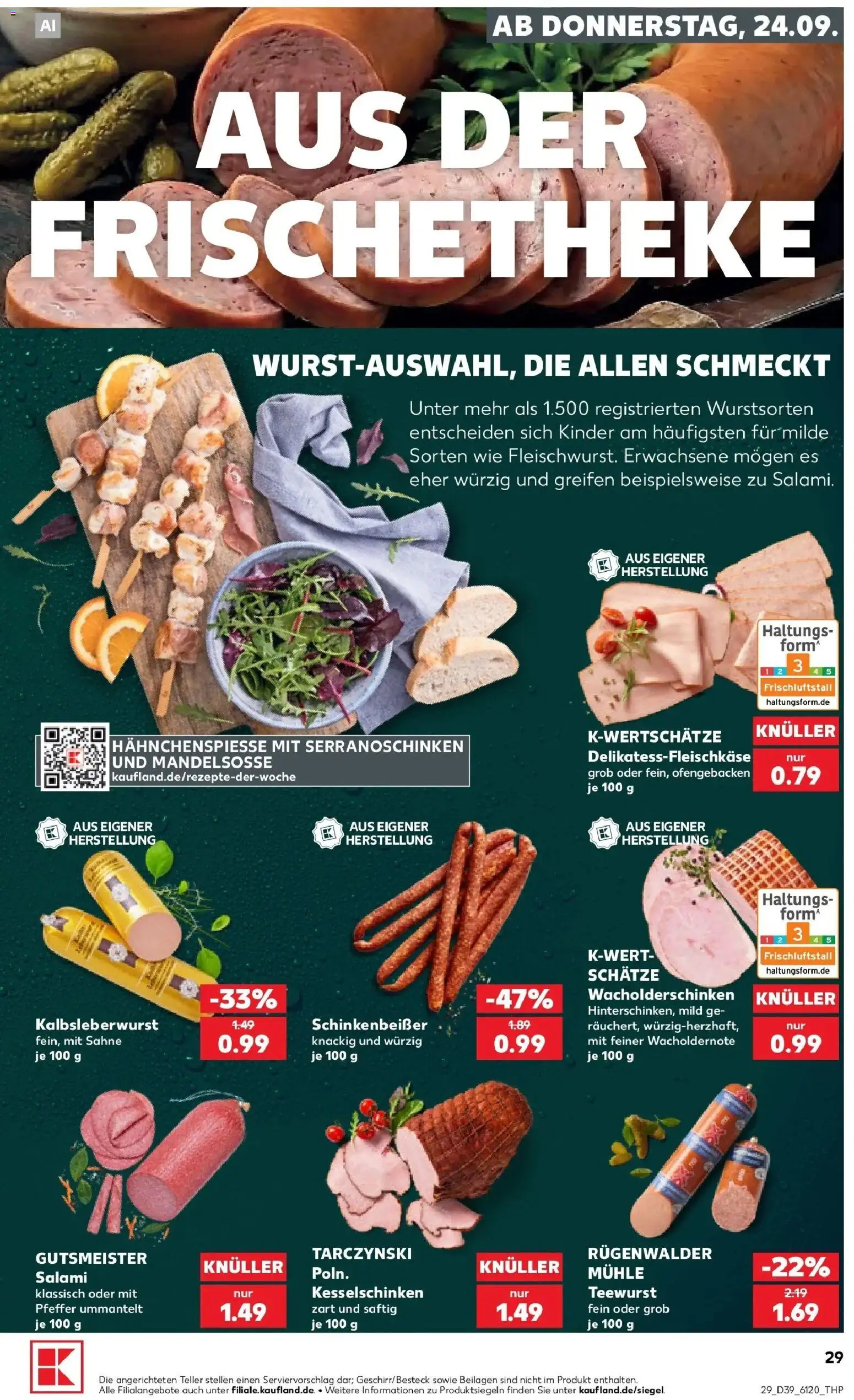 Prospekt Kaufland ab 21.09.2026 » Angebote Online zum Blättern | Seite: 41 | Produkte: Beilagen, Mühle, Pfeffer, Salami