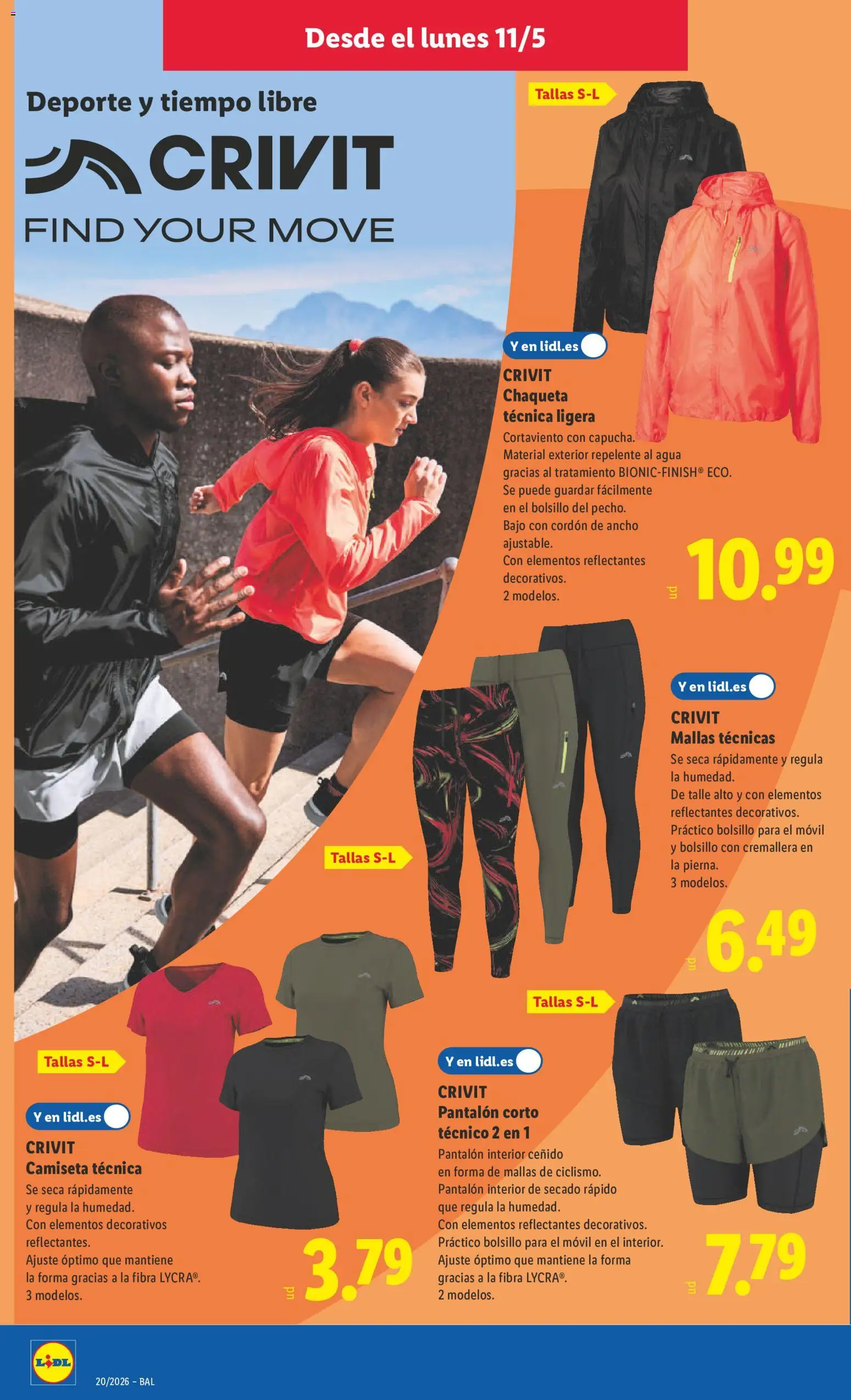Lidl folleto de bazar │ válido desde el 11.05.2026 | Página: 16 | Productos: Chaqueta, Pantalón corto