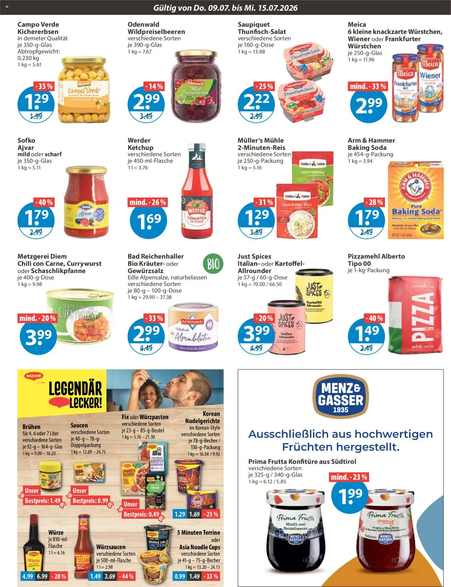 V-Markt Angebote – gültig ab 09.07.2026 | Seite: 7 | Produkte: Mühle, Gewürzsalz, Thunfisch, Meica