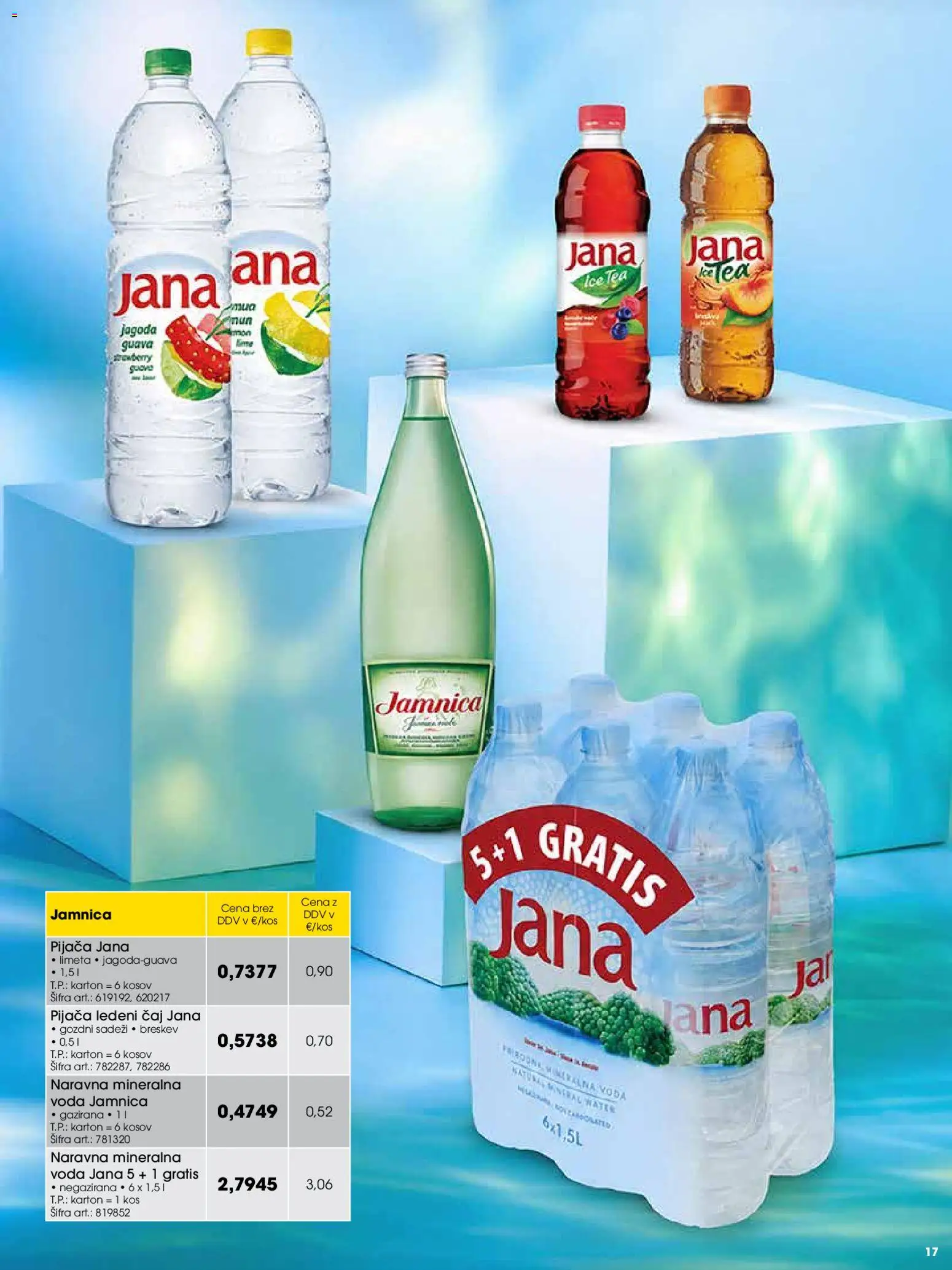 Novi Tuš katalog ponudbe – veljaven od 01.08.2026 | Stran: 17 | Izdelki: Limeta, Ledeni čaj, Caj, Breskev