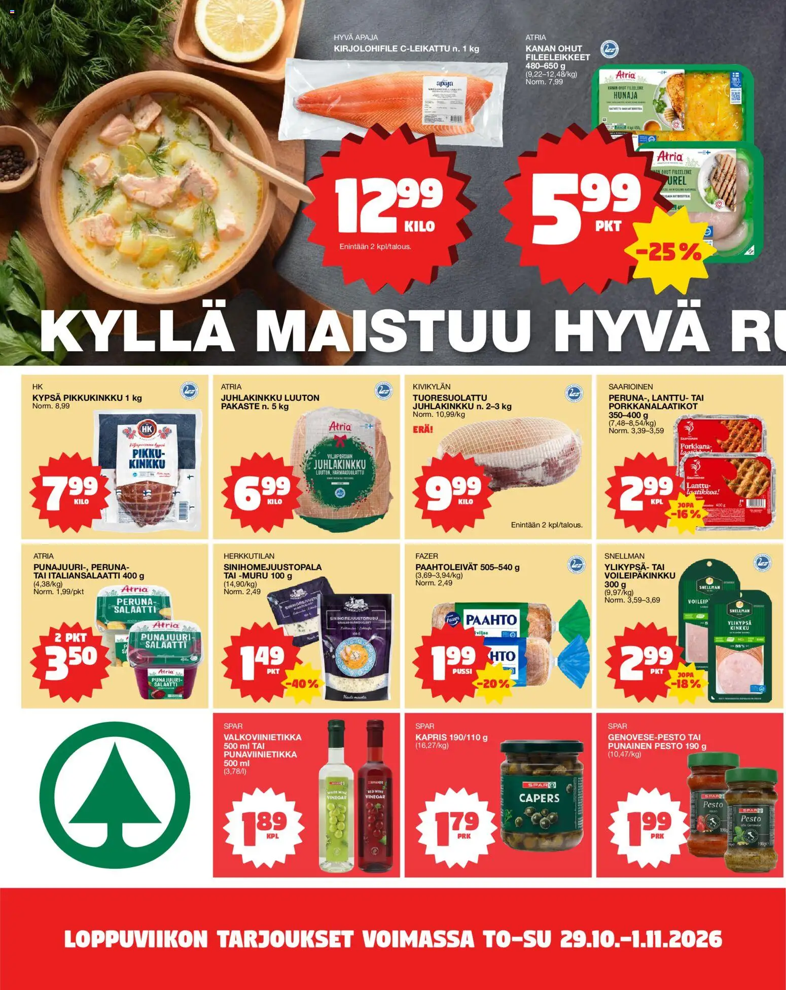 Tokmanni Ruokasanomat – voimassa 29/10/2026 alkaen | Sivu: 2