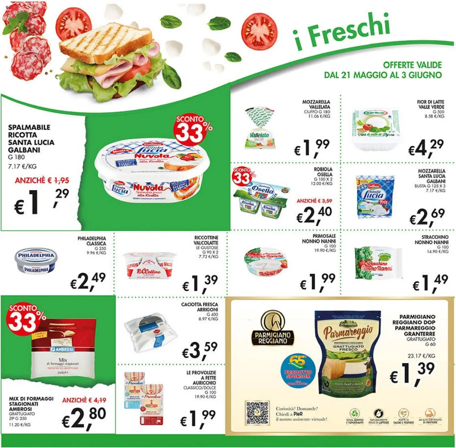 Volantino Coal del 21.05.2026 | Pagina: 12 | Prodotti: Latte, Ricotta, Parmigiano, Robiola