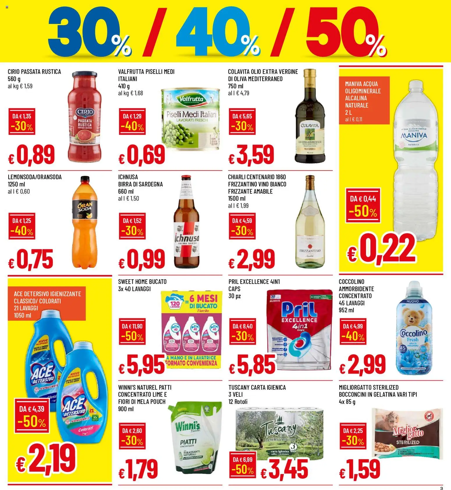 Volantino Galassia del 11/06/2026 | Pagina: 3 | Prodotti: Carta igienica, Ammorbidente, Vino, Olio extra vergine