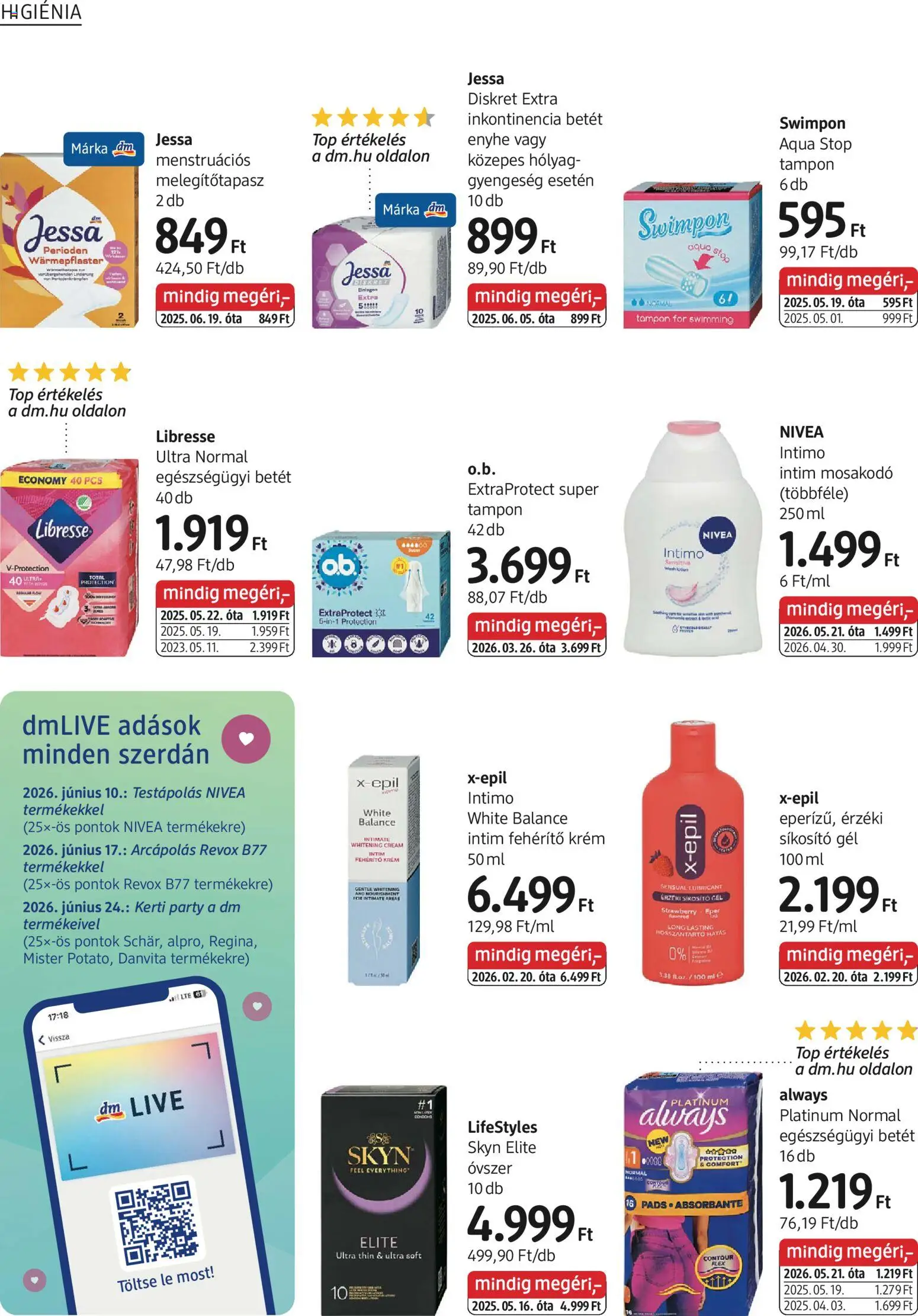 DM Drogerie Markt akciós ujság - amely érvényes a következő dátumtól: 04.06.2026 | Oldal: 14 | Termékek: Sikosító, Óvszer