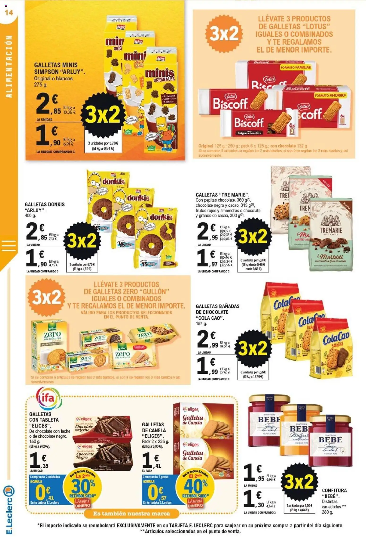 E.Leclerc - Soria │ válido desde el 21/10/2026 | Página: 14 | Productos: Leche, Tableta, Chocolate con leche, Almendras