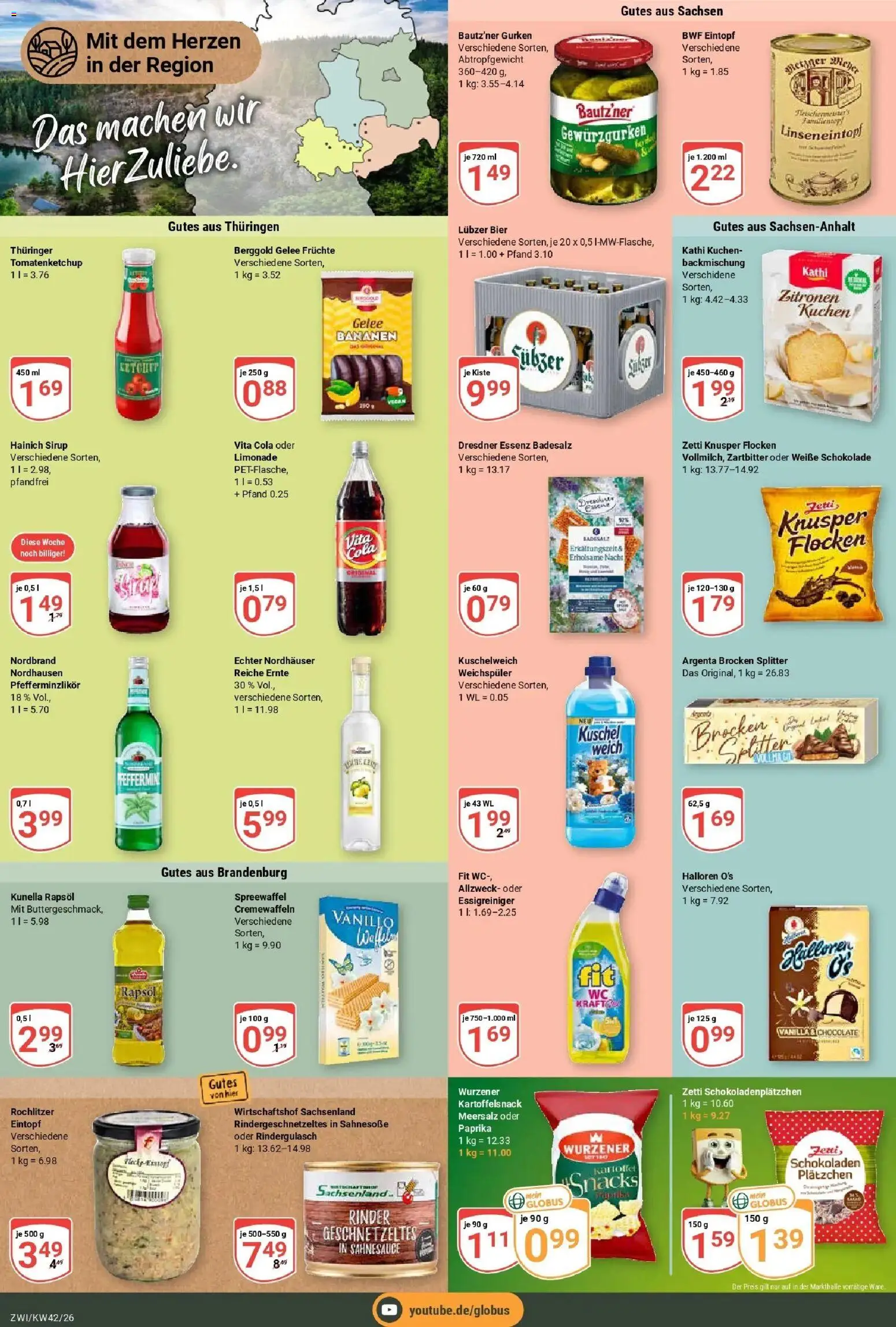 Globus Prospekt Zwickau (ab 12.10.2026) » Angebote online | Seite: 13 | Produkte: Bier, Rapsöl, Sirup, Zitronen