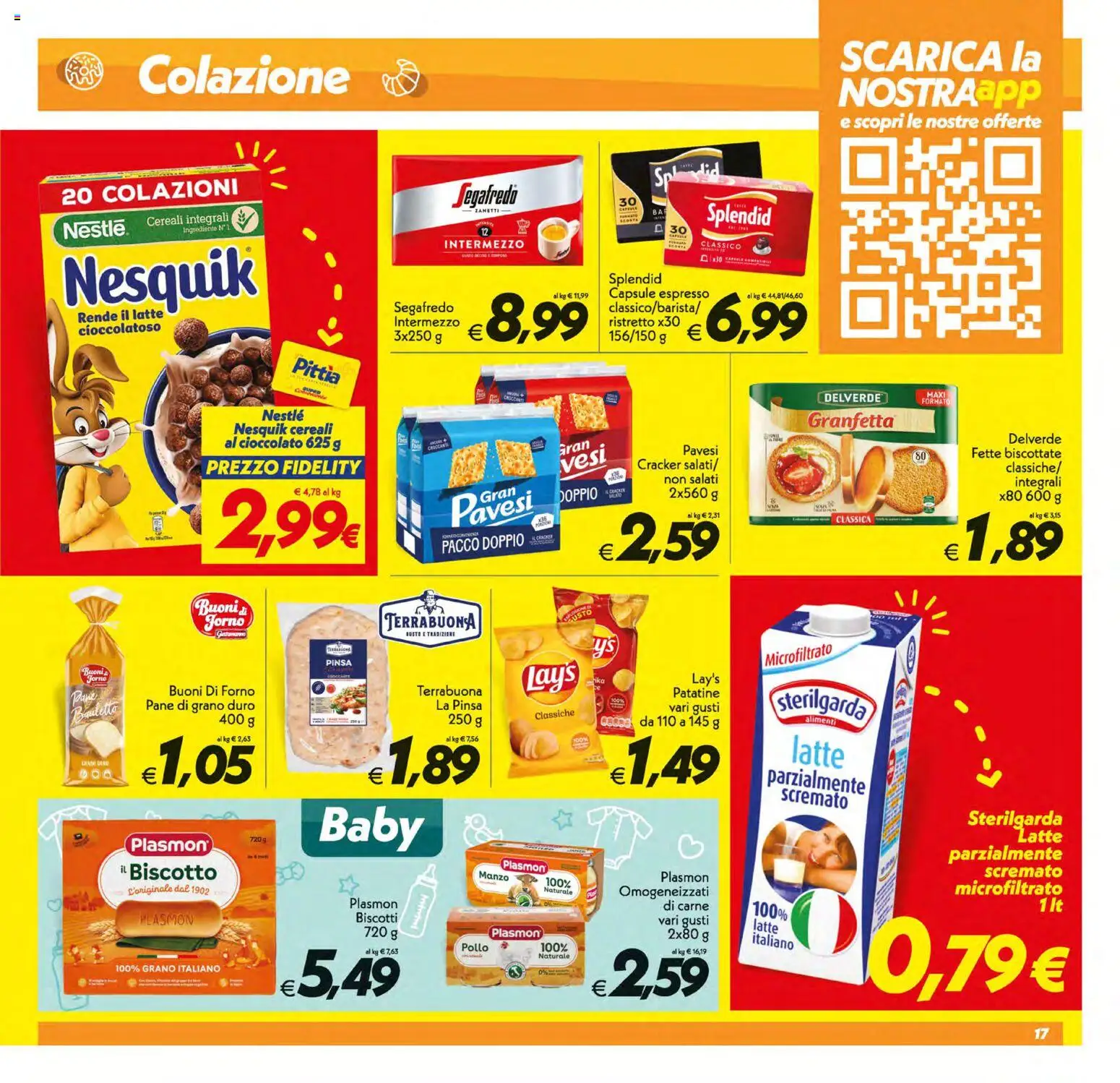 Volantino SuperConveniente del 19/06/2026 | Pagina: 17 | Prodotti: Pane, Pollo, Latte parzialmente scremato, Fette biscottate