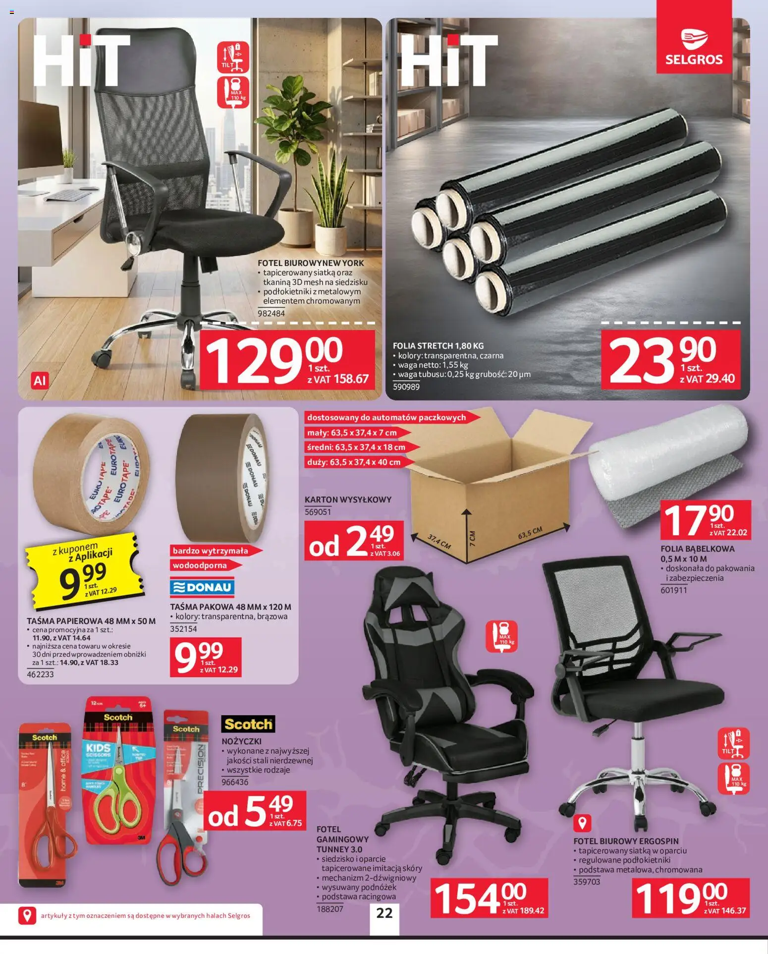 Selgros cash&carry gazetka - Oferta przemysłowa od 24.09.2026 | Strona: 24 | Produkty: Waga, Fotel, Siatka, Folia