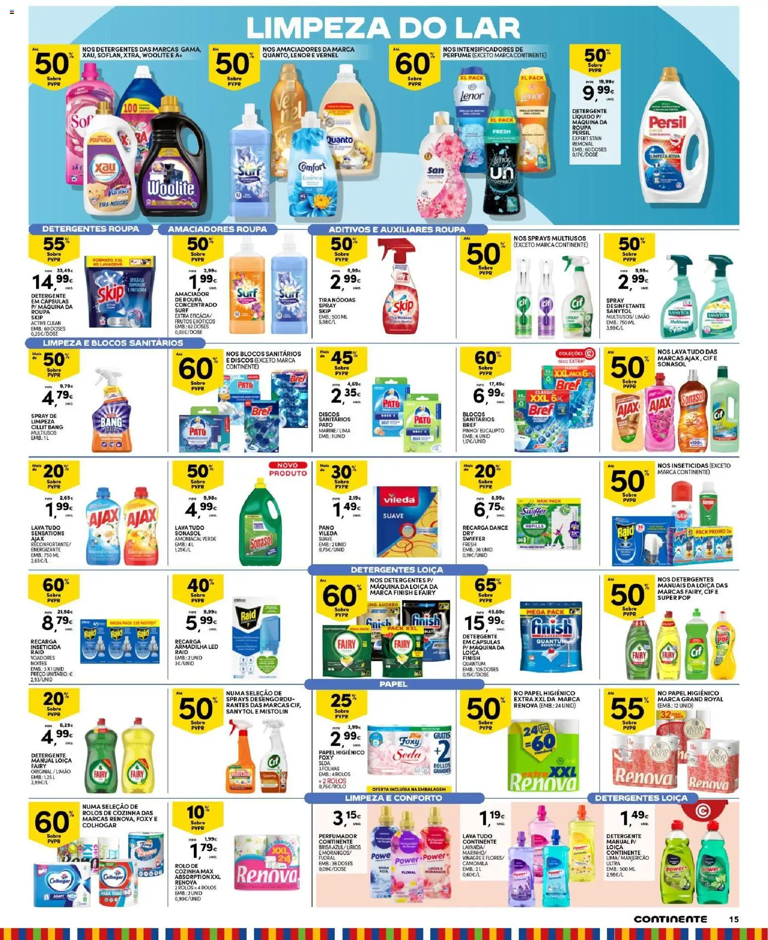 Continente Madeira │ válido de 14/07/2026 | Página: 15 | Produtos: Papel higiénico, Perfume, Detergente, Soda