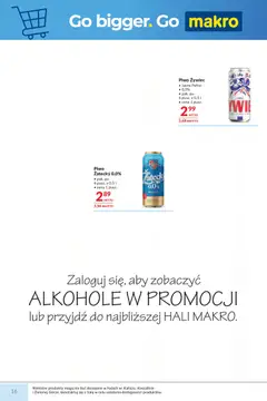 Pogląd oferty "Makro gazetka" - ważna od 15.09.2026 | Strona: 16 | Produkty: Alkohole, Piwo, Piwo zatecky