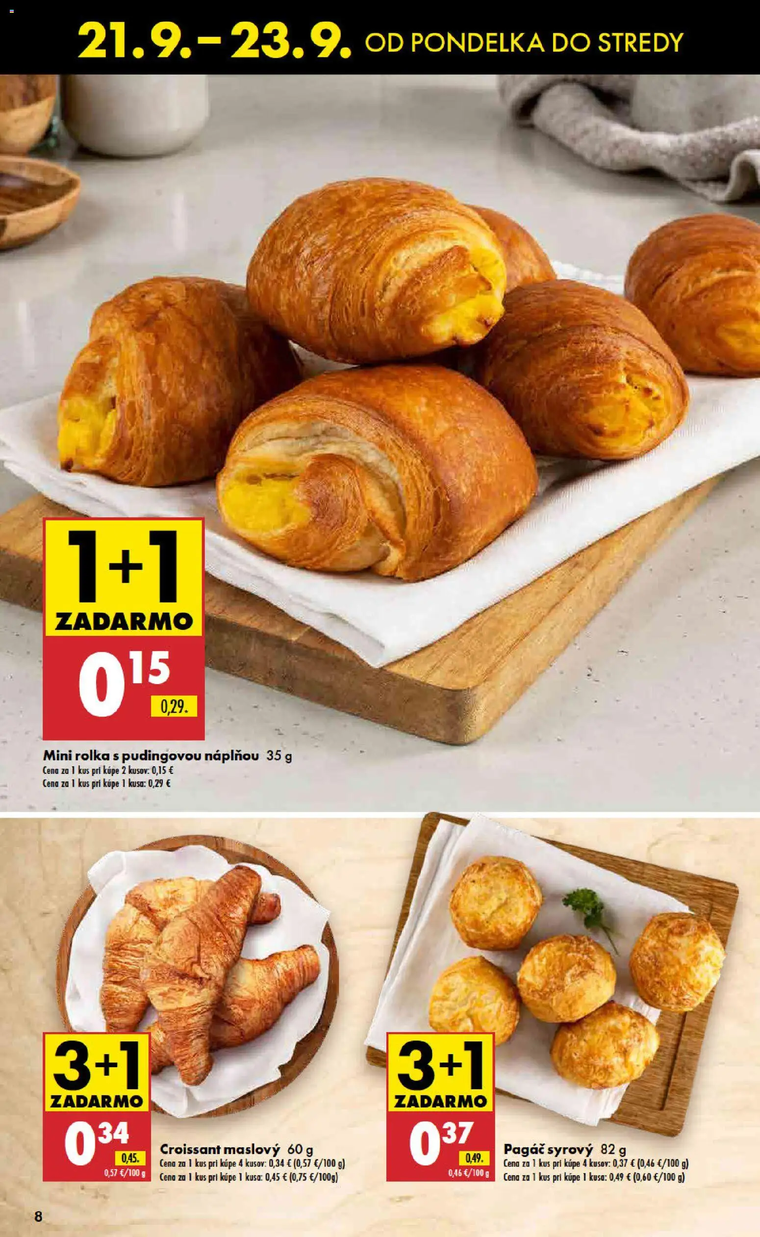 Nové Biedronka akcie – leták je platný od 21.09.2026 | Strana: 8 | Produkty: Croissant