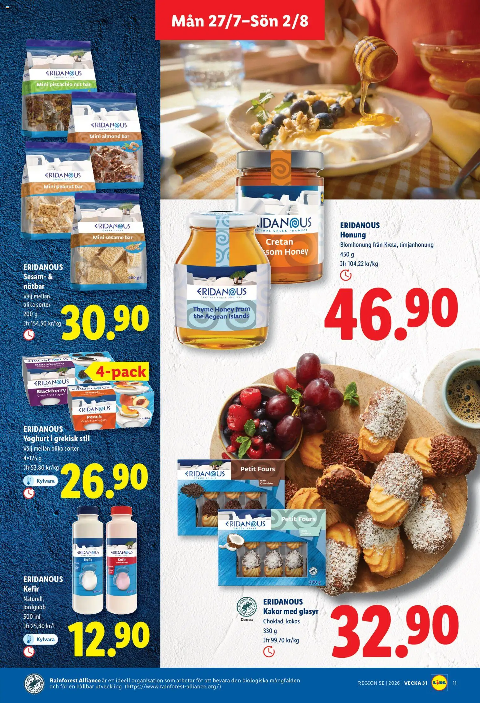 Lidl reklamblad aktuell från 27/07/2026 | Sida: 11 | Produkter: Yoghurt, Choklad