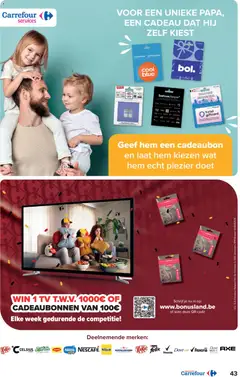 Carrefour folder week 24 - Voorbeeld van een folder van Carrefour, geldig van 10.06.2026 | Pagina: 43 | Producten: Cadeaubon, Tv