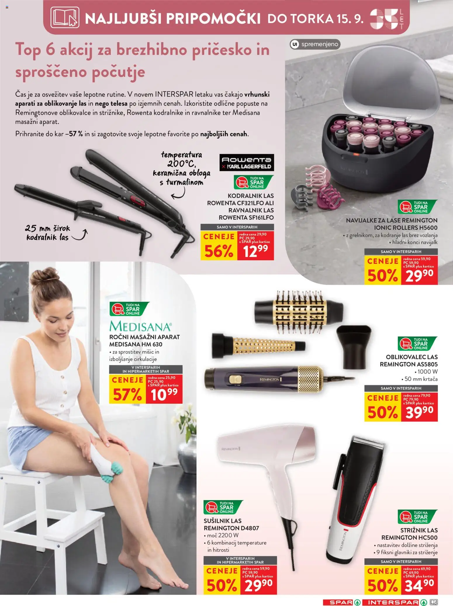 Novi Spar katalog ponudbe – veljaven od 02.09.2026 | Stran: 38 | Izdelki: Kodralnik, Ravnalnik las, Krtaca, Strižnik
