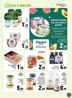 Anteprima del volantino GALLETTE BIOLOGICHE VERSO NATURA CONAD di riso/di mais 150 g/ di farro - 120 g, GALLETTE BIOLOGICHE VERSO NATURA CONAD di riso/di mais 150 g/ di farro - 120 g valido a partire dal 07/10/2026 | Pagina: 15 | Prodotti: Vaniglia, Verdure, Pasta, Miele