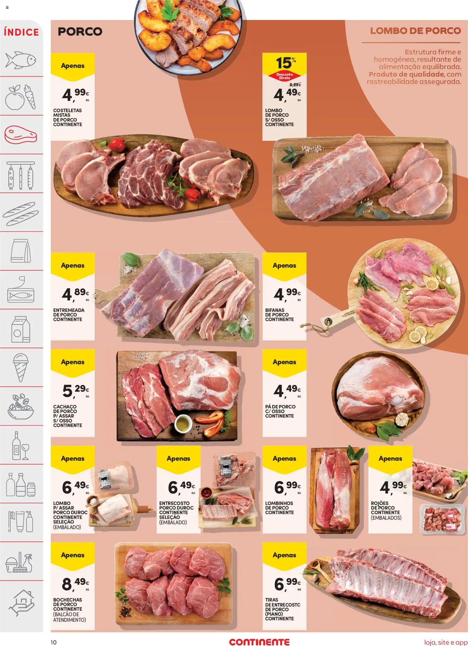 Continente folheto │ válido de 26.05.2026 | Página: 10 | Produtos: Boné, Lombo, Pá