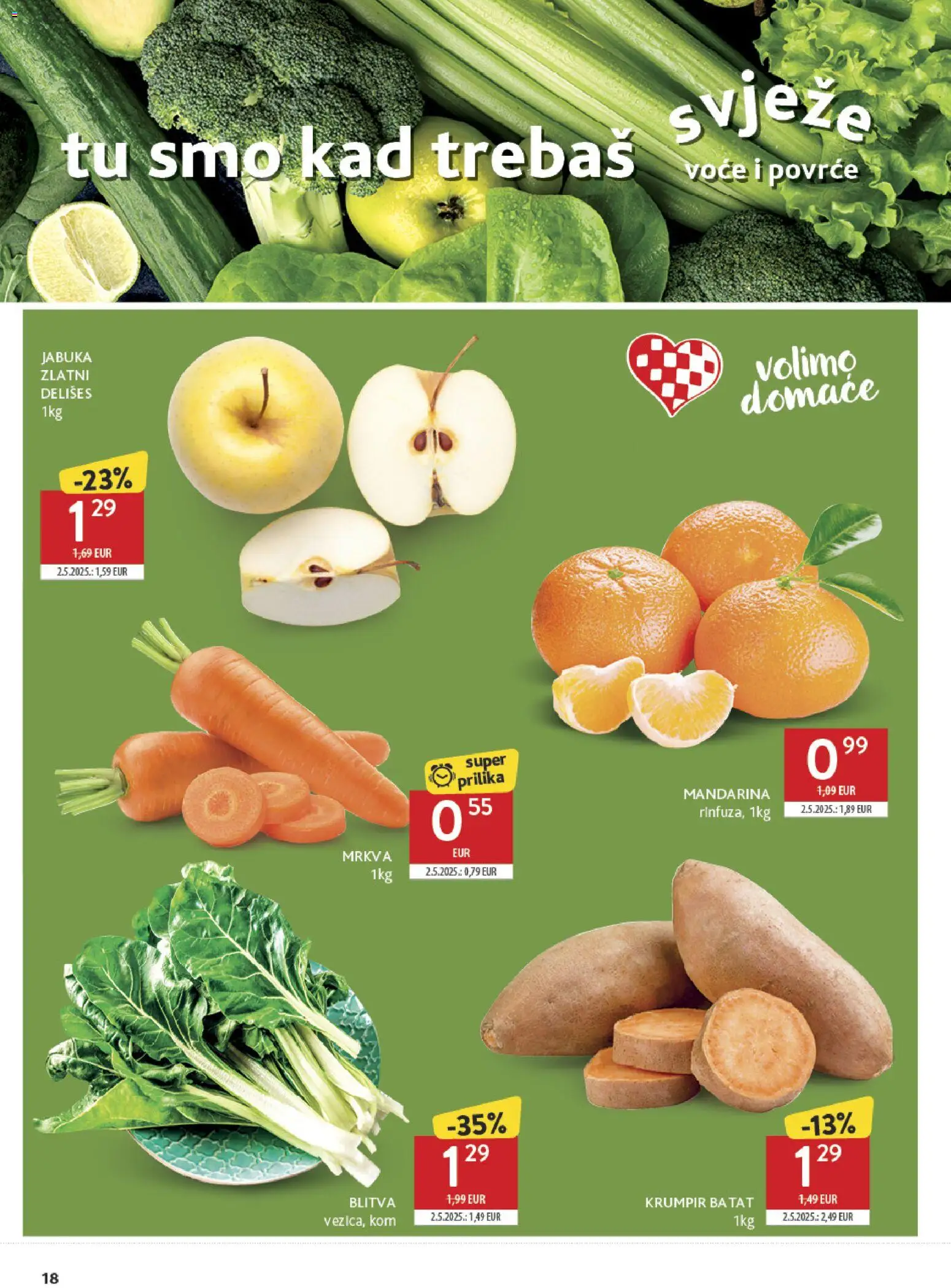 Konzum katalog | vrijedi od 14.10.2026 | Stranica: 18 | Proizvodi: Mandarina, Mrkva, Povrće, Jabuka
