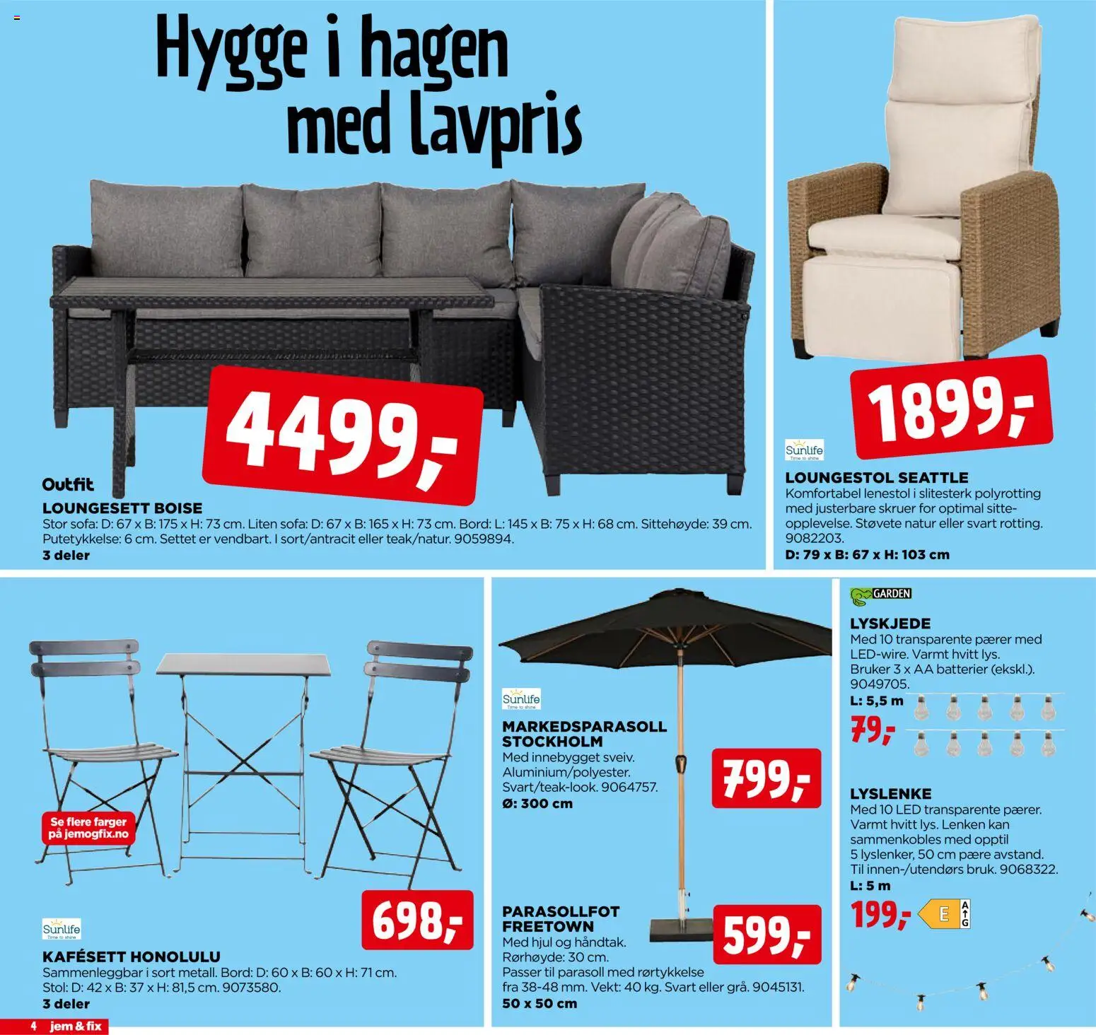 {H1} | Side: 4 | Produkter: Сантехнічне кріплення, Pærer, Parasoll, Sofa