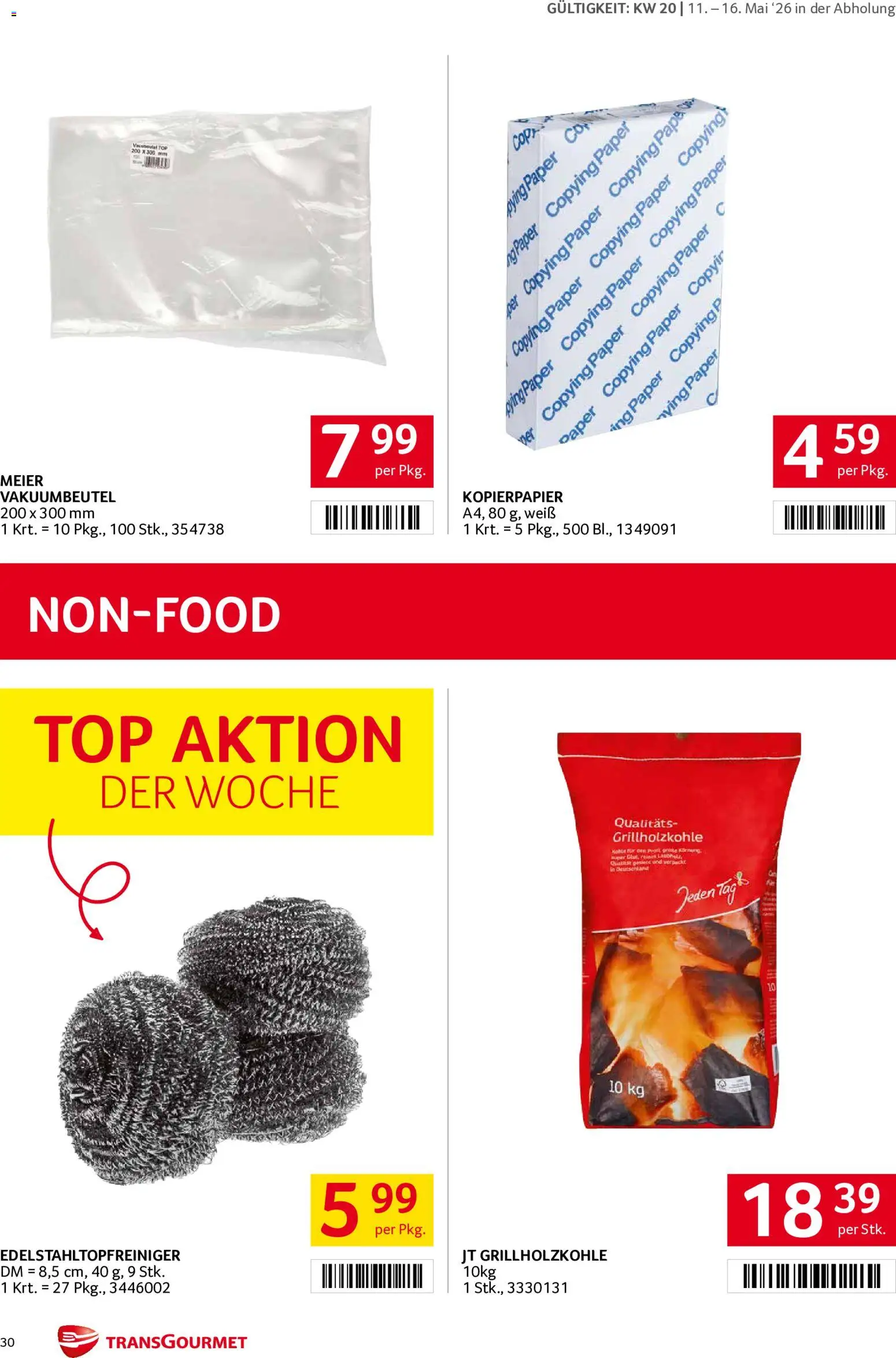 Transgourmet Flugblatt gültig ab 11.05.2026 | Seite: 30