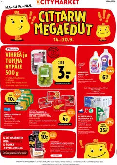 K-Citymarket-mainoslehti voimassa 14/09/2026 alkaen