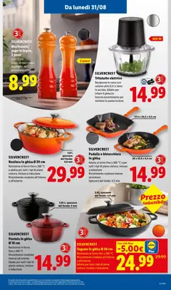 Anteprima del volantino SILVERCREST Tritatutto elettrico, Recipiente in vetro con volume utile 0,5 l e lame in acciaio, Adatto per tritare il ghiaccio Inserto emulsionante per montare la panna incluso valido a partire dal 27/08/2026 | Pagina: 35